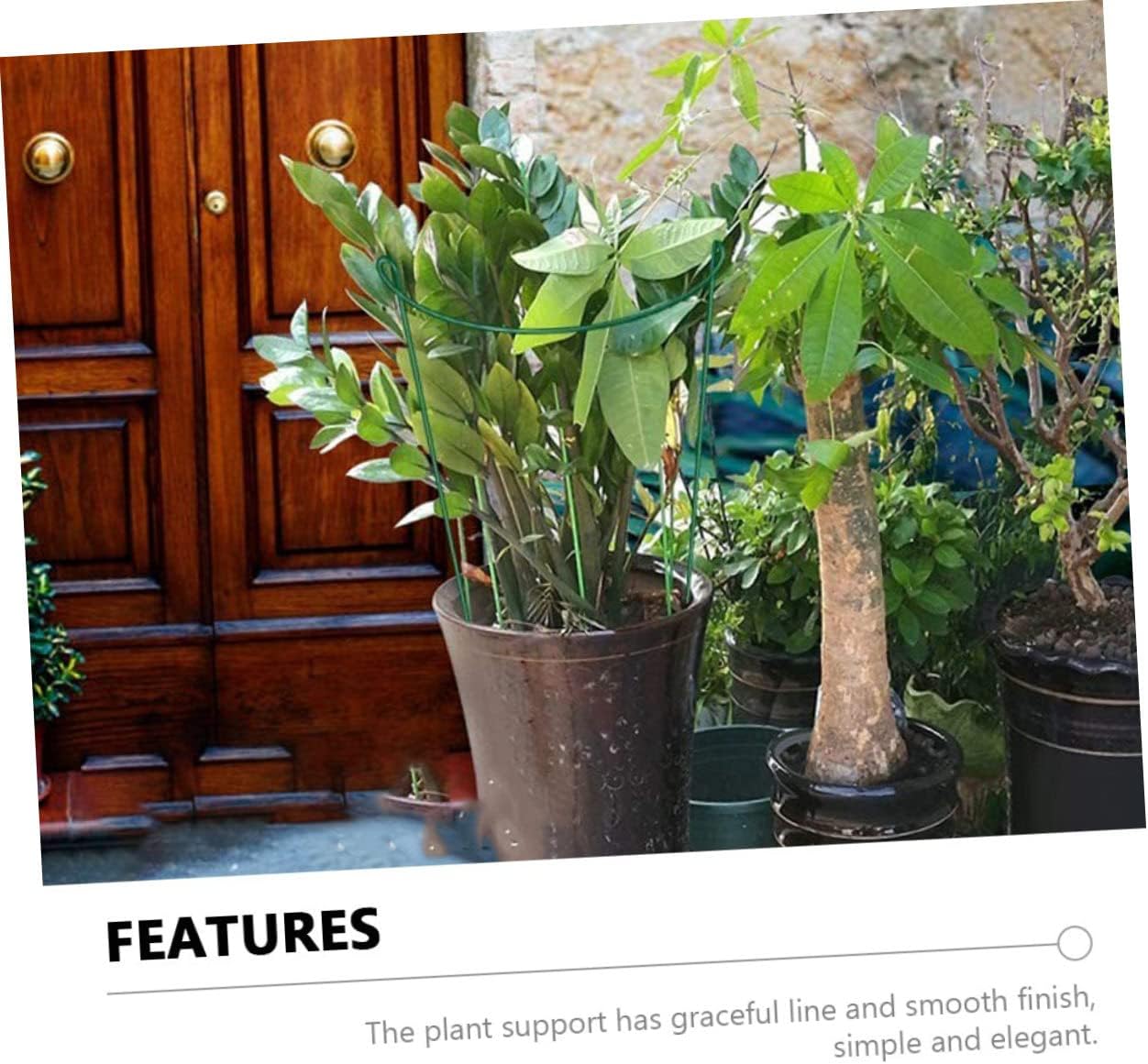 6pcs Half Round Plant Support Frames for Climbing Plants Sturdy Garden Support Stakes Adjustable Height and Flowers