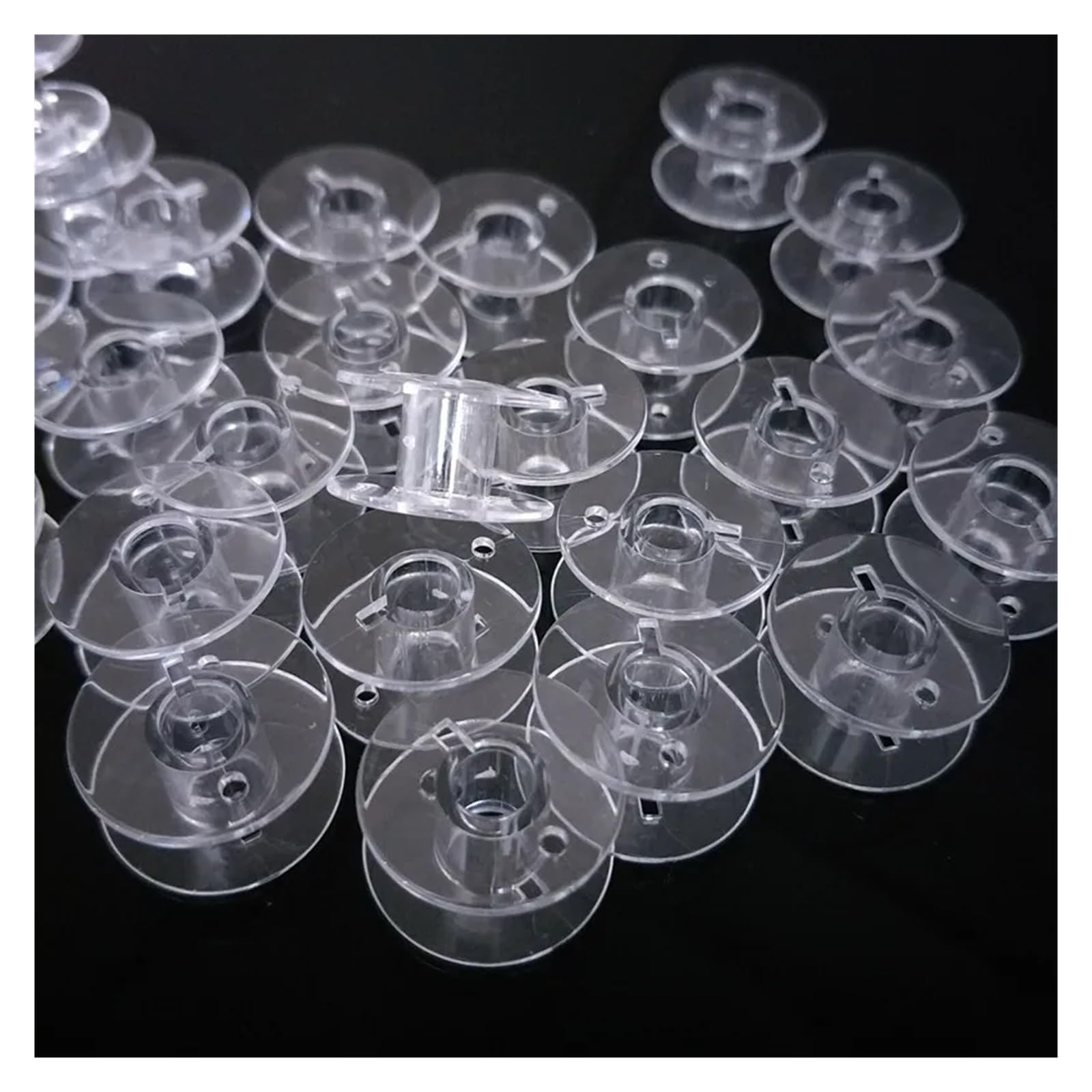 Bobinas de plástico para hilo de bordar, Bobinas de hilo 500 Uds. Máquina coser plástico transparente Sa156 for máquina bordar