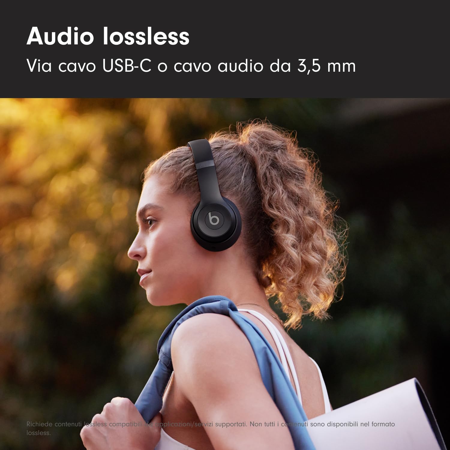 Beats Solo 4 - Cuffie wireless bluetooth on-ear, compatibili con Apple e Android, fino a 50 ore di autonomia - Nero opaco