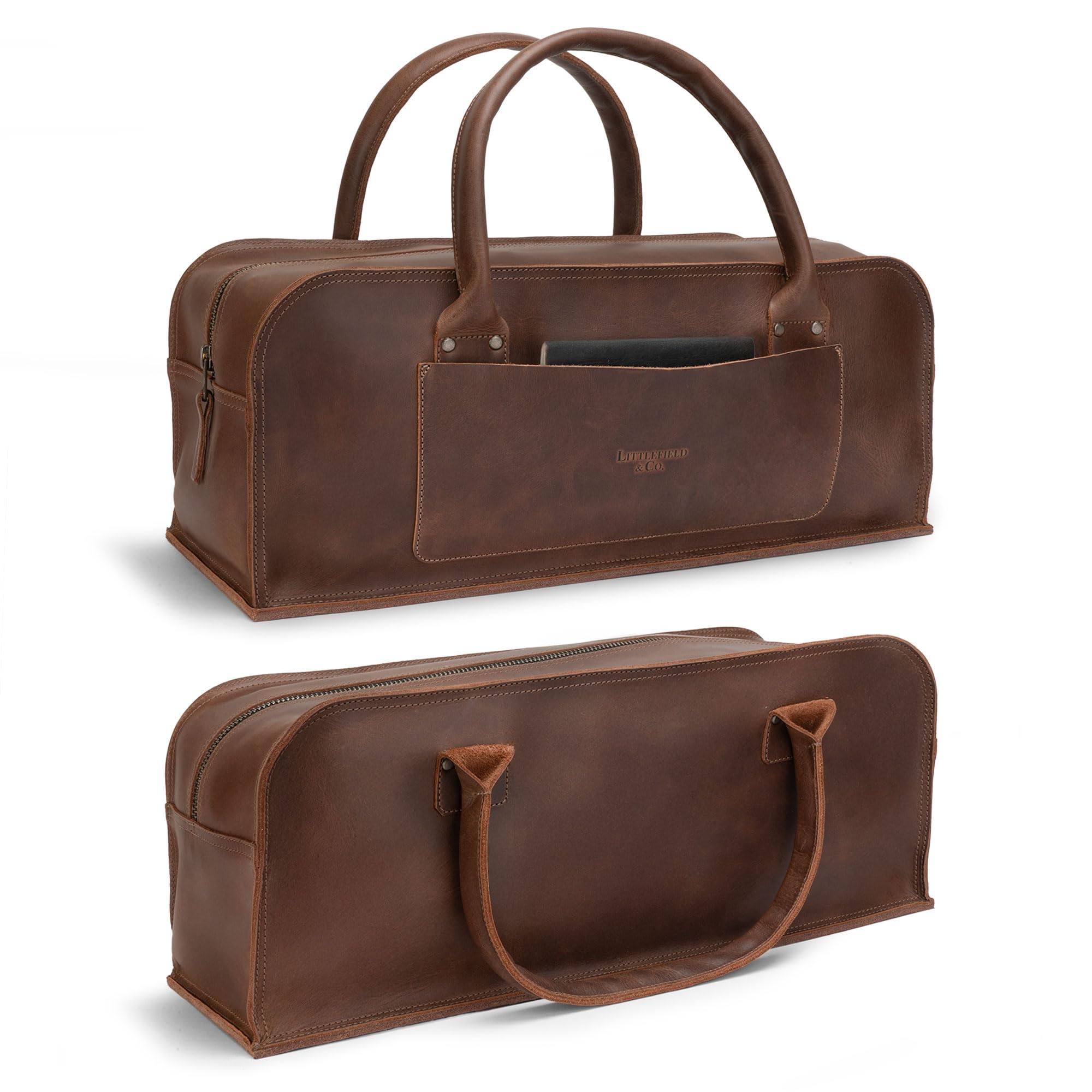 Littlefield Co Leather Multipurpose Doctor Utility Tool Bag Handyman Heavy Duty Tool Tote for Mechanic Range Woodworker Work