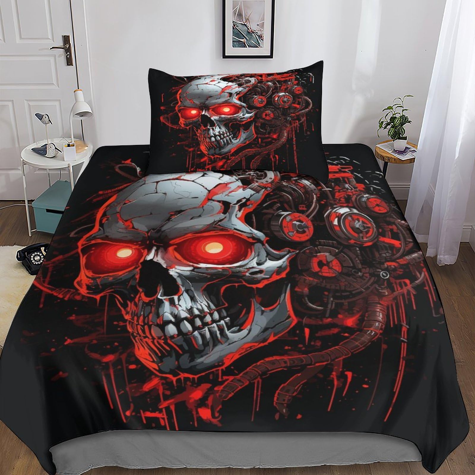 Ensemble de literie microfibre 135x200 cm anti-plis
