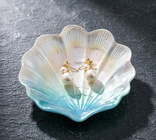 Trinket Dish Decorative Vanity Tray for Jewelry Seashell Jewelry Tray