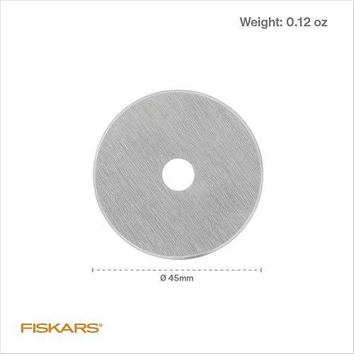 Miniatura 13 de Fiskars Hoja rotativa perforada de 1.77 pulgadas (1 paquete), hoja de corte rotativa de punto de ganchillo para perforar vellón, tela, papel y más