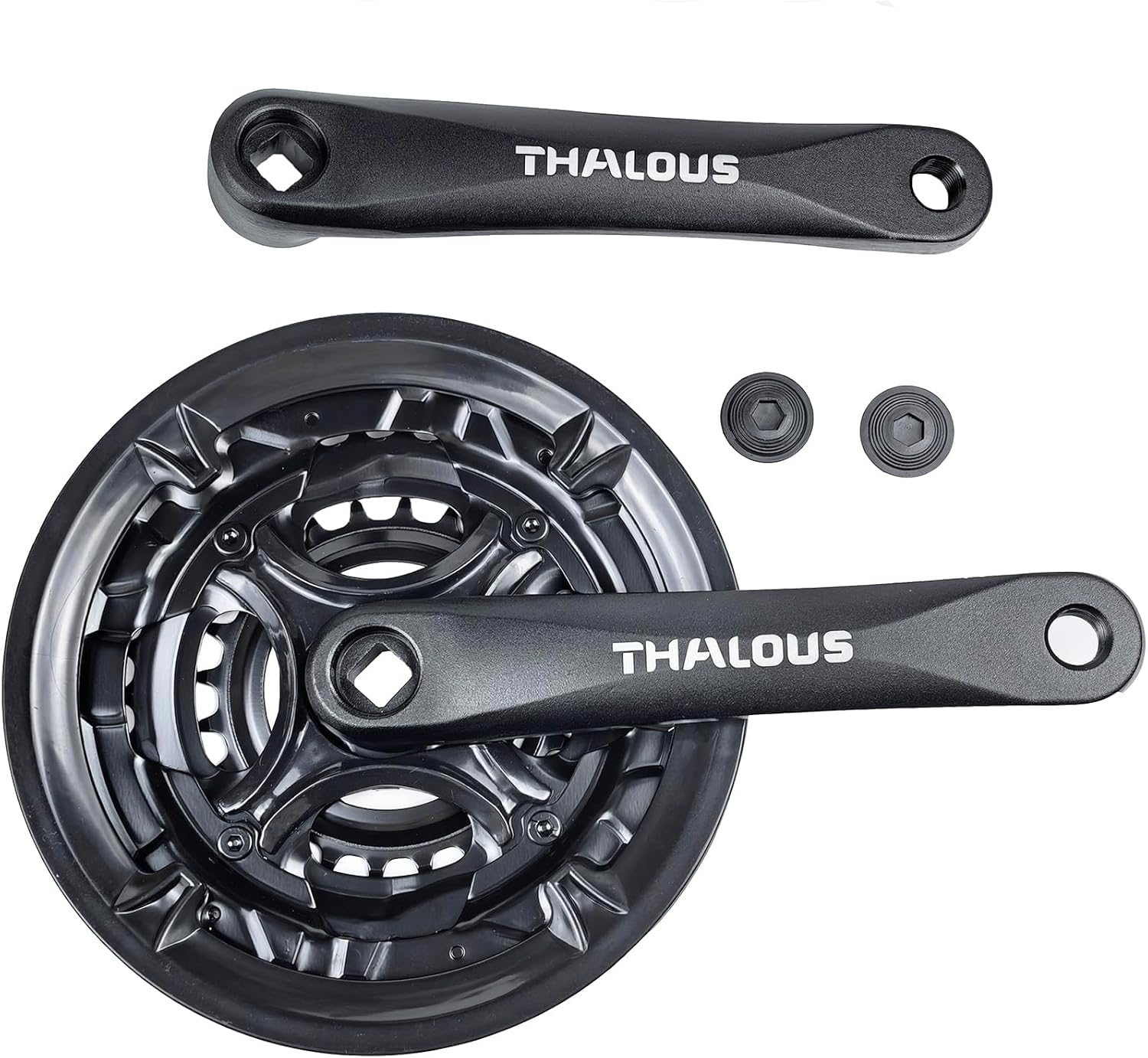 THALOUSBicycle Crankset 6 7 8 Speed 42/34/24T Universal Square Crank Set 170MM Crank Arm for Mountain Bike