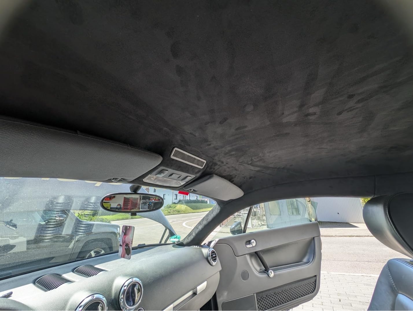 Black Suede Headlining Stretch Spandex Material for Car Auto Headliner & Trim (1.5 metres (150cm X 150cm))