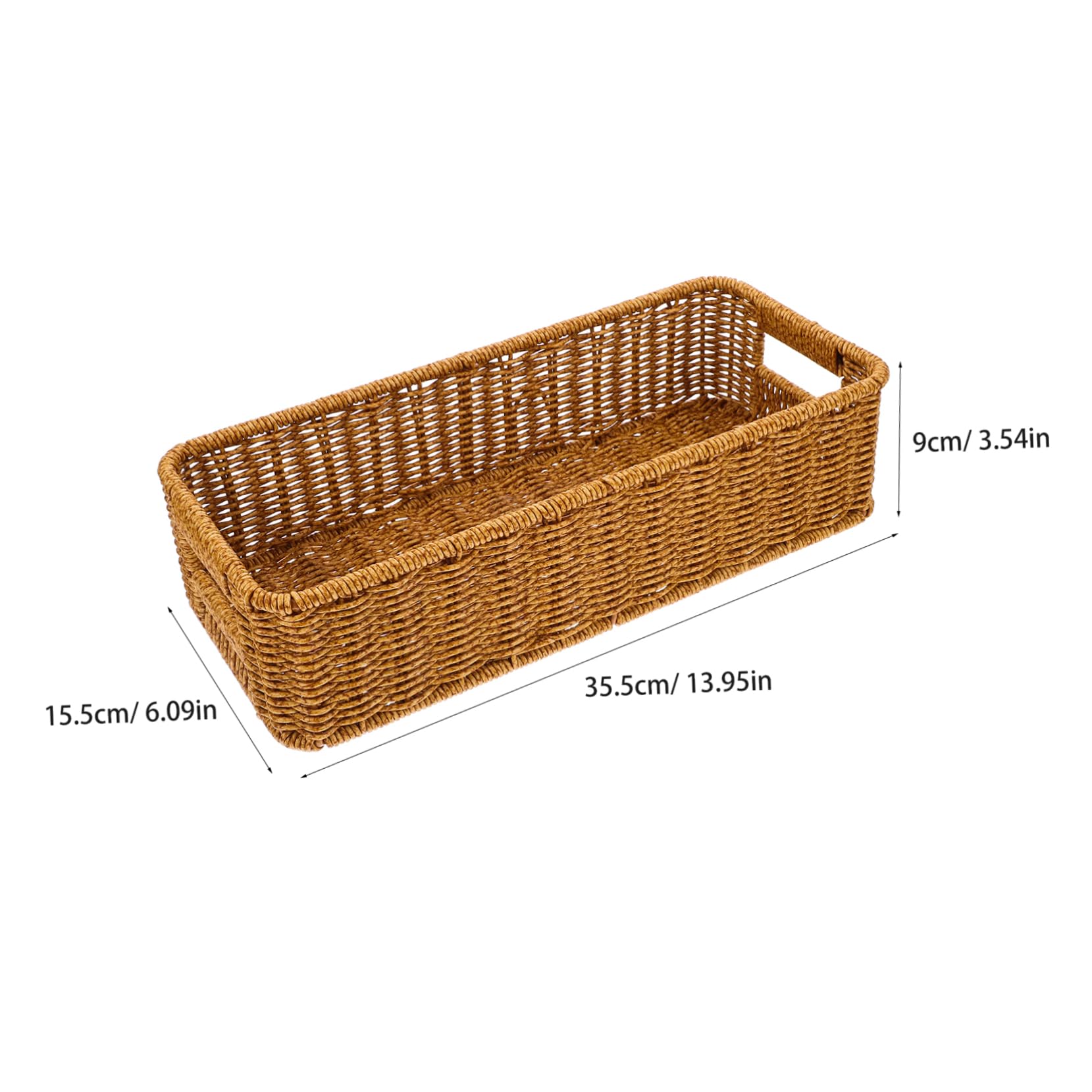 SOLUSTRE Stylish Practical Utensil Woven Cutlery Storage Basket Rattan Plait Kitchen Basket