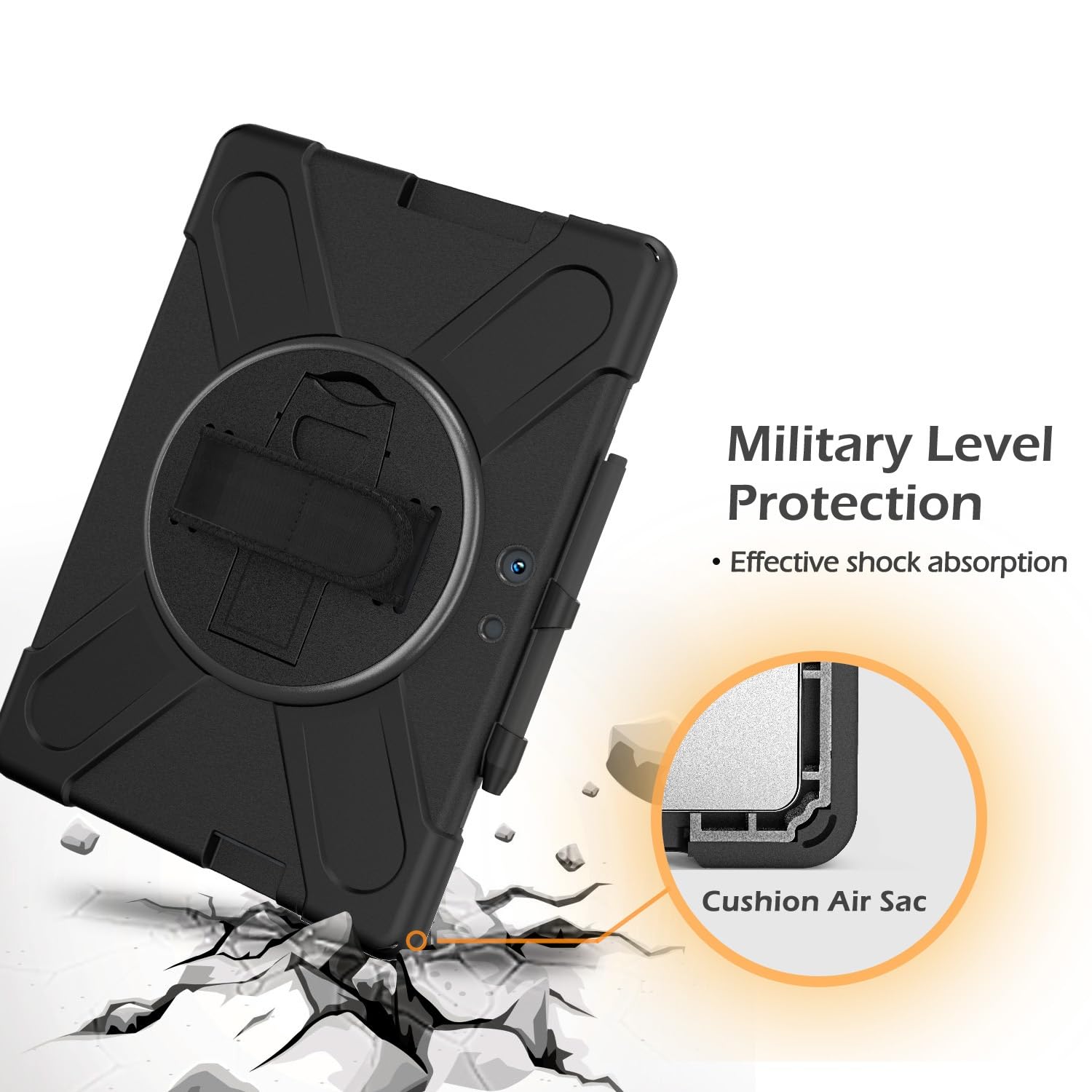 Microsoft Surface Pro X 頑丈な保護ケース - ブラック Microsoft