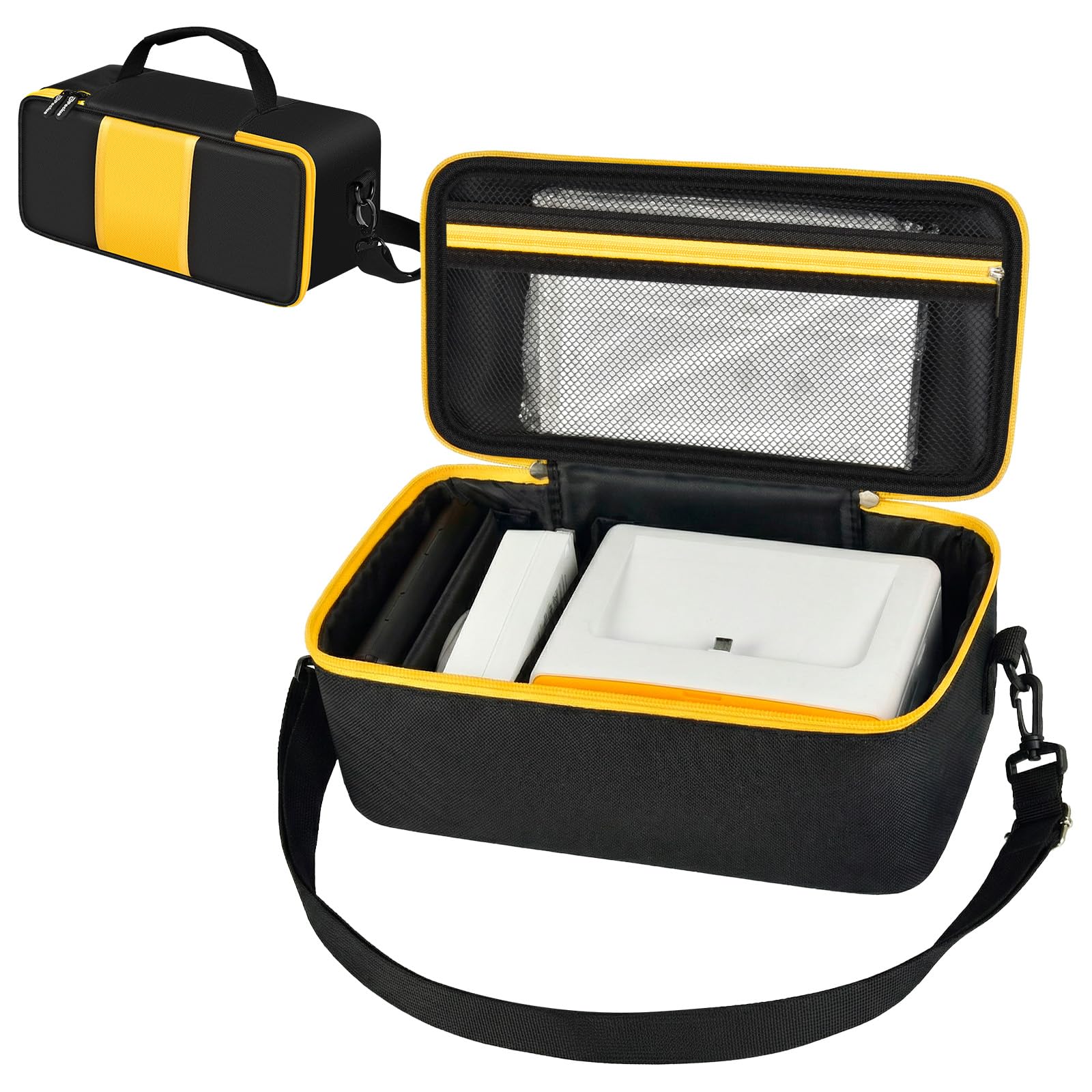 Carrying Bag Compatible with Kodak Dock/Plus 4x6”Portable Instant Photo Printer, Storage Holder for Cartridge Refill/Photo Paper Tray/Charger Accessories, with Adjustable Shoulder Strap (Black)-image-14