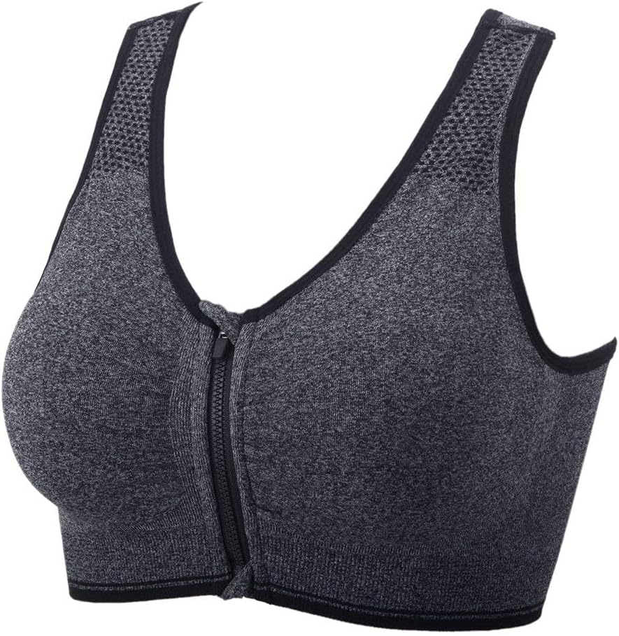 YEYELE Medium Support and Removable Pad Tank Top Racerback Post Surgery Sports Bras for Women - Image 9