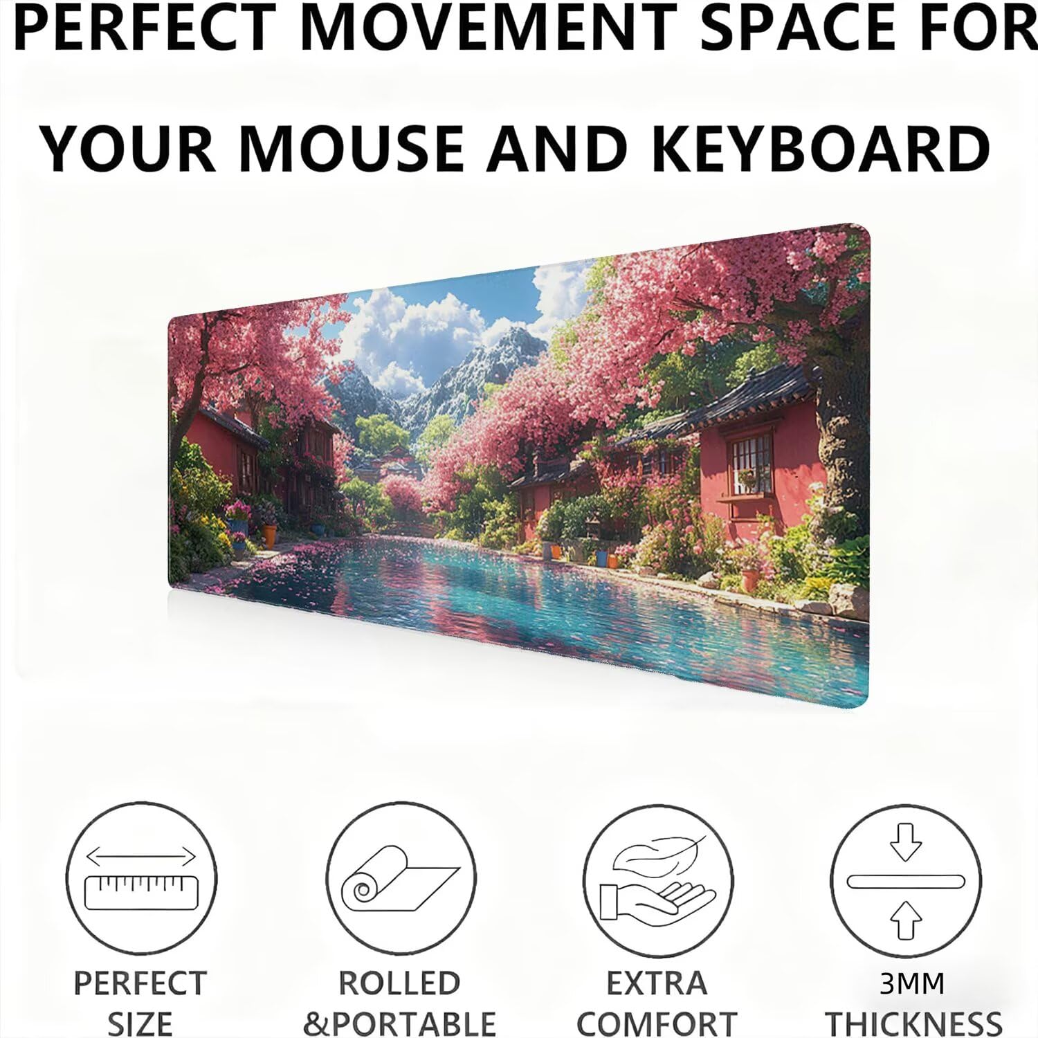 Podkładka pod mysz, podkładka pod mysz XXL 1200 x 600 podkładka pod mysz dla graczy, wodoodporna gumowa podstawa, duża podkładka pod mysz do gier na biurko szyte krawędzie wodoodporna antypoślizgowa