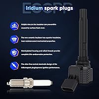 Vista 7 de ECCPP UF765 4 bobinas de encendido con 4 bujías de iridio A4 Q5 2014-2020 l4 2.0L 1.8L UF765