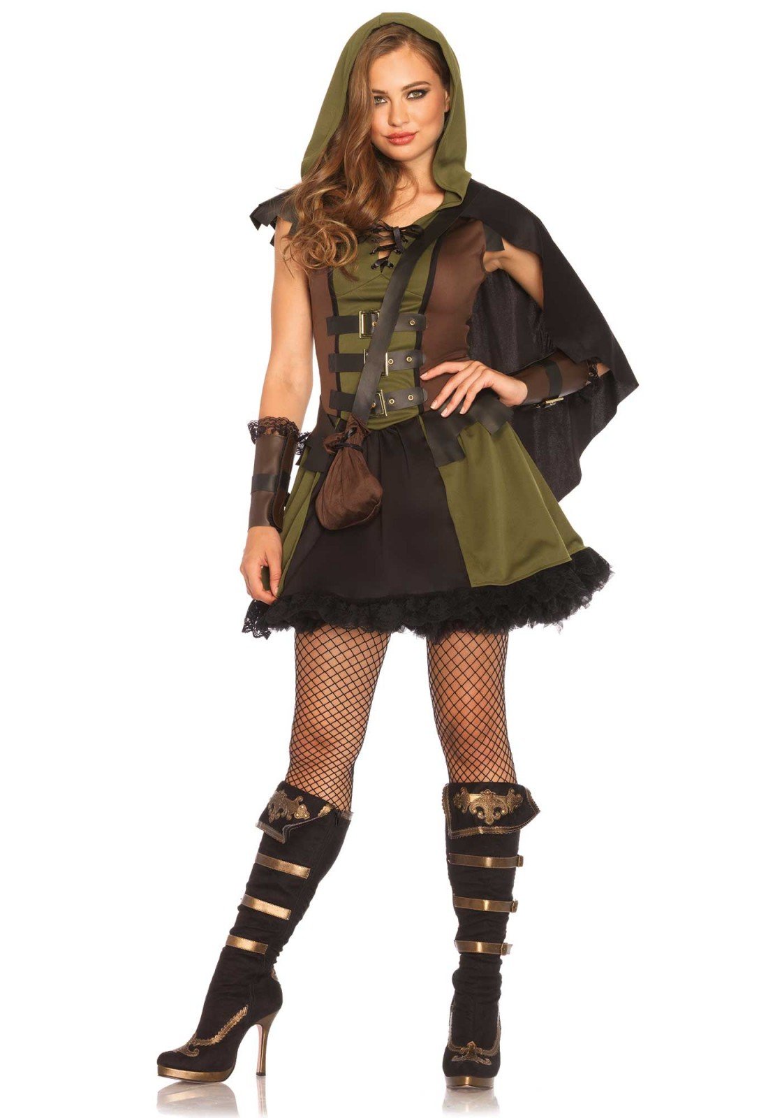 Leg Avenue Darling Robin Hood Costume (Medium, Olive/Black)
