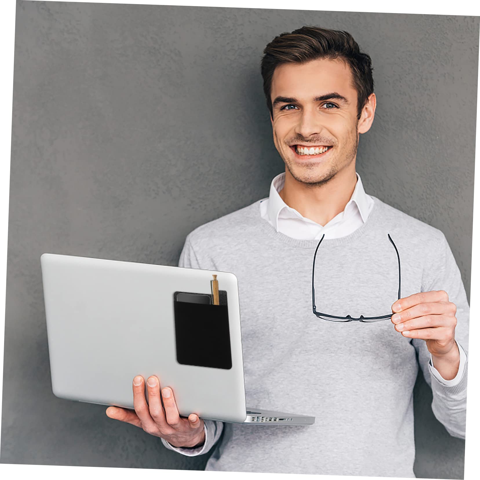 per Accessori Laptop e Tablet Organizer Adesivo per Custodia per Mouse e Disco Esterno Design Portatile per d'Affari