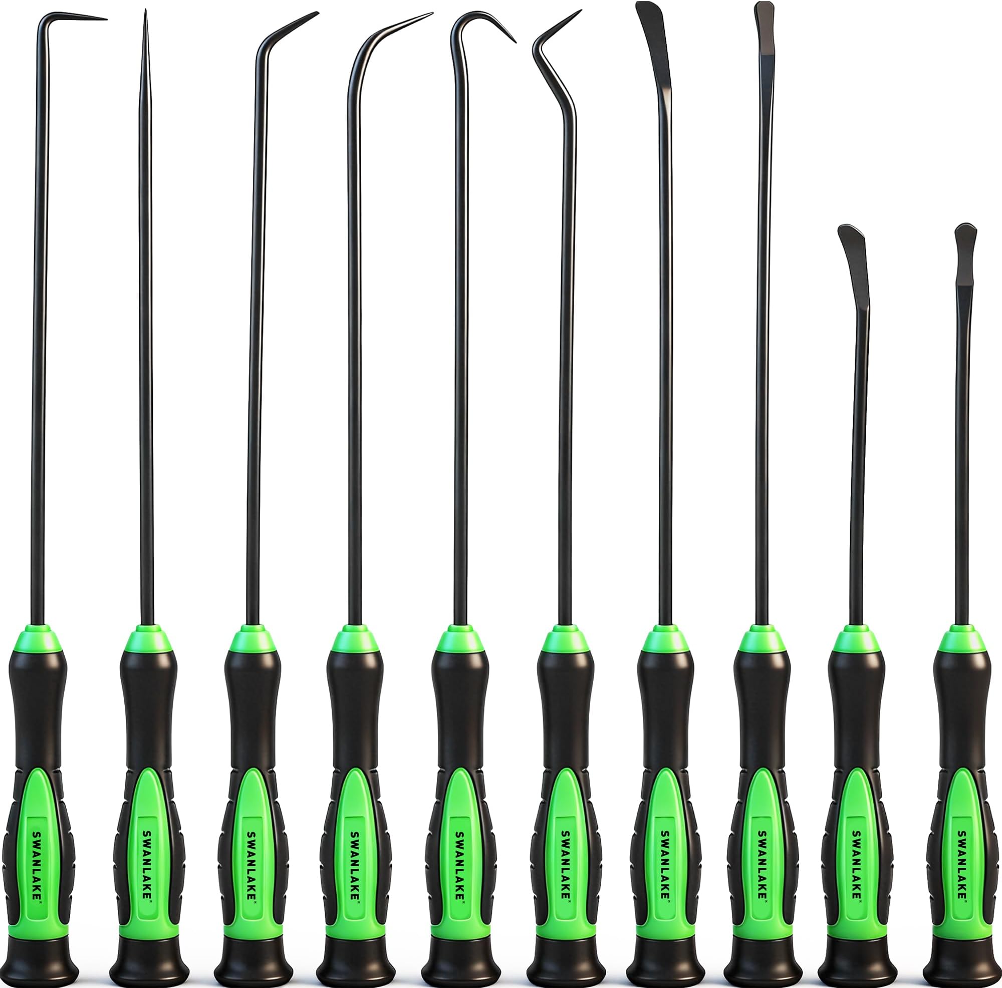 SWANLAKE 10-Piece Hook and Pick Set, Automotive Pick Tool Set for Car Auto Oil Seal/O-Ring Seal, Gasket Hook, Puller Remover Tools