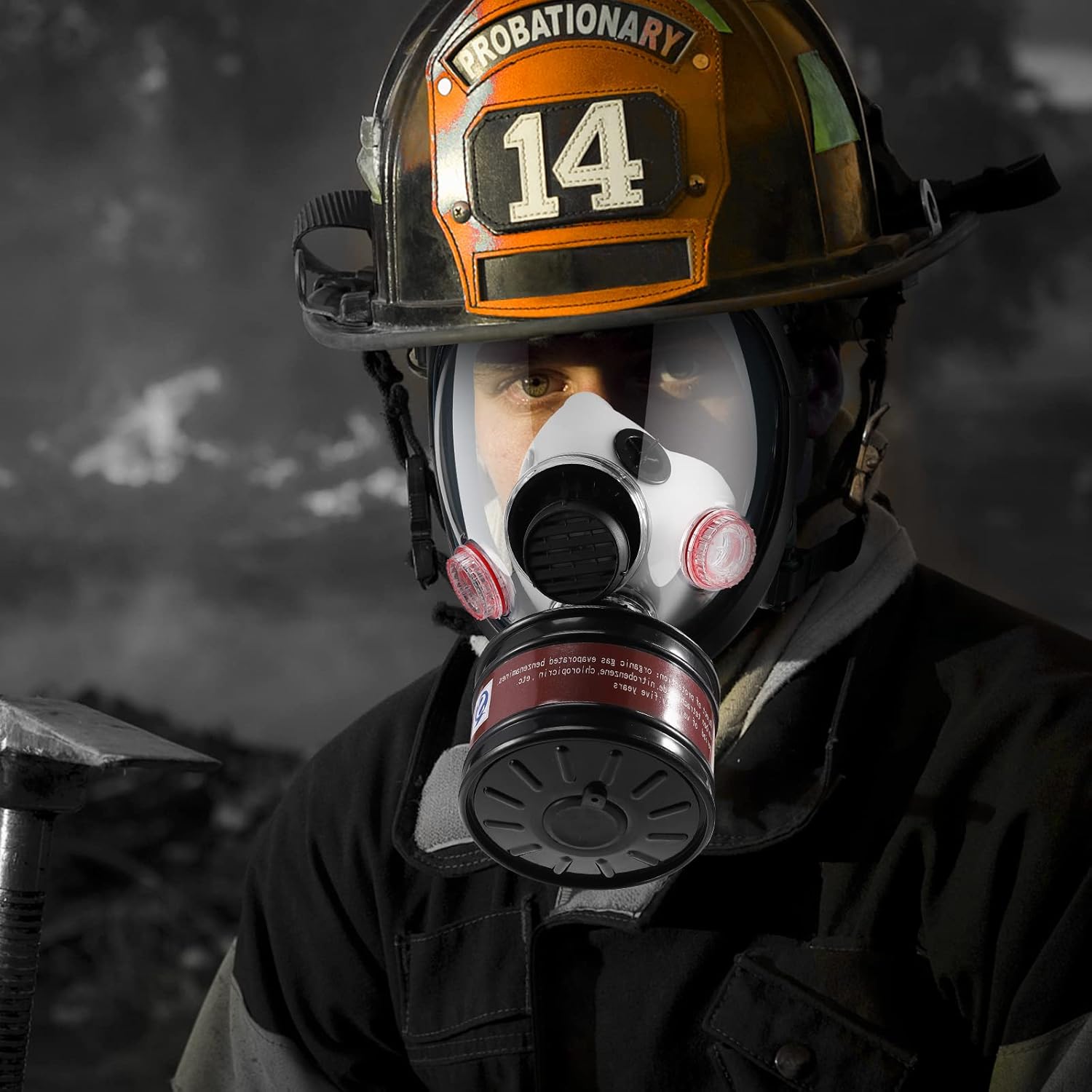 SupMusk Gas Mask, Full Face Gas Masks Survival Nuclear with 40mm Activated Carbon Filter