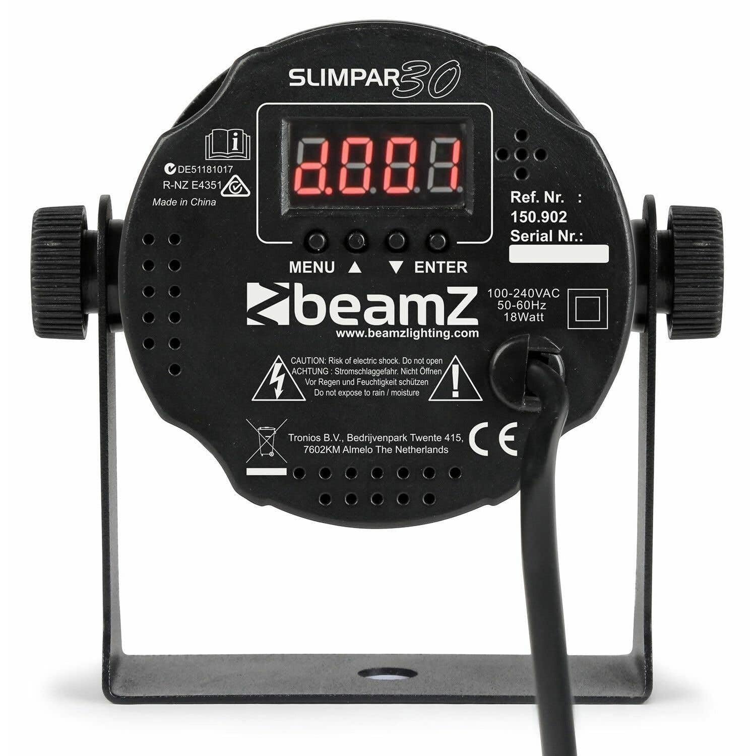 BeamZ SlimPar30 - LED PAR Scheinwerfer - 6x 3 Watt - DJ Licht mit Fernbedienung - Discolicht Partylicht - PAR Lampe - Effektstrahler - zur Beleuchtung von Bühnen, Party- und Eventlocations - Schwarz