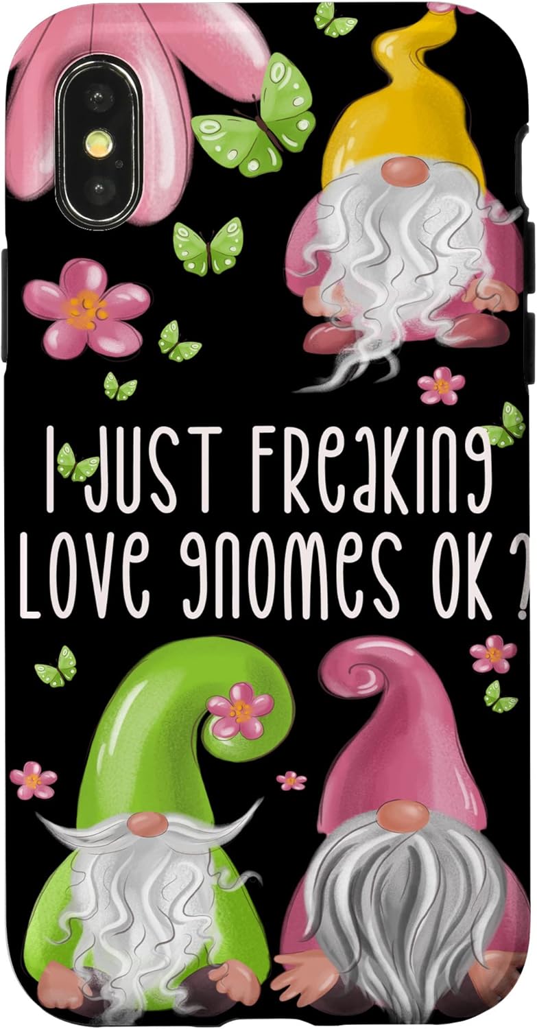 Floral Spring Gnome Quote For Women Girls Cute Summer Gnomes Case for iPhone XR