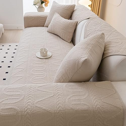 Miniatura 5 de vctops Funda acolchada de algodón para sofá, con patrón geométrico bohemio, funda antideslizante para sofá modular, protector de muebles para