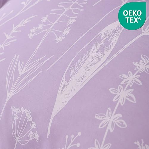 Miniatura 10 de JANZAA Juego de edredón tamaño King  Juego de edredón floral King, edredón tamaño King para todas las estaciones, 3 piezas, 1 edredón (90 x 104