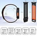 VEMIGON Silicone Sport Band Compatible with Apple Watch 49mm 46mm 45mm 44mm 42mm, Waterproof Breathable Replacement Strap for iWatch Ultra 3/2/1 SE Series 11 10 9 8 7 6 5 4 3 2 1 (Band only) gallery image
