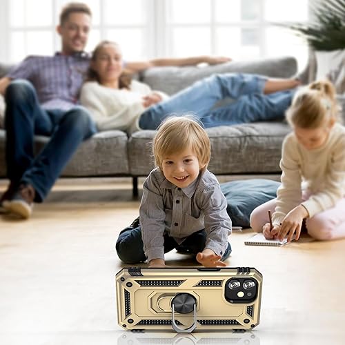 Miniatura 5 de ADDIT Funda para iPhone 12 Mini iPhone 12 Mini, con soporte de anillo, soporte magnético para automóvil, grado militar, resistente, para iPhone 12