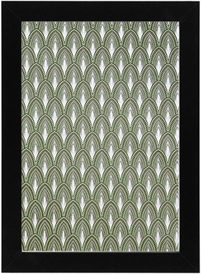 HAND MADE FRAMED DESIGNER MAGNETIC BOARD/ART [Small/Black] - Crafted By Hand With Specialty Materials Including Elegant Hand Made / Specialty Paper With Lovely Arches On Chocolate Pattern/Design - This Lovely Magnetic Board Uses Art To Celebrate Organization And Looks Amazing With Or Without Messages, Notes And Reminders - Stay Organized While Adding A Personal Touch To Your Decor - No Two Are Exactly Alike - Makes A Great Gift - By K Designs