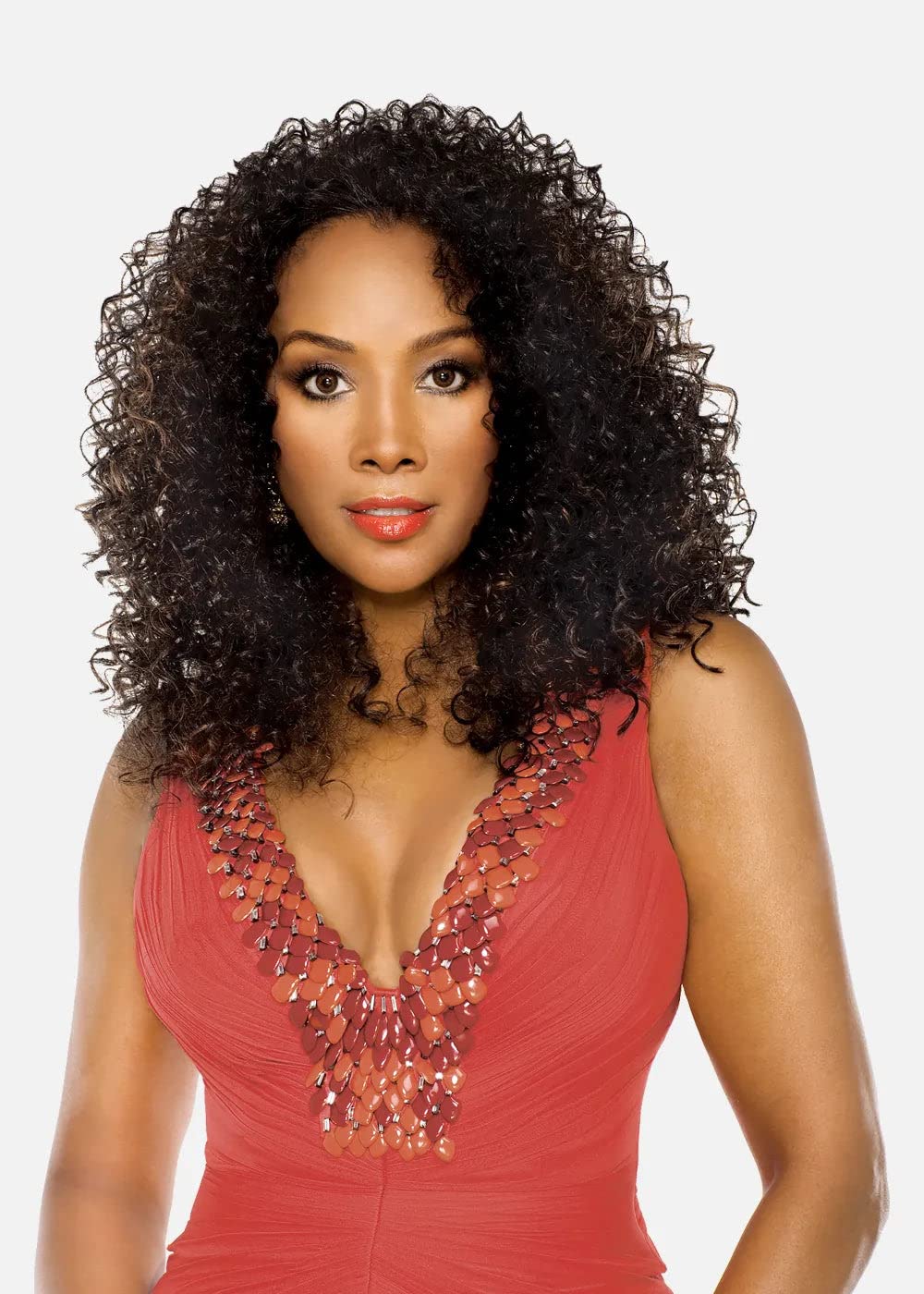 VIVICA A FOX Specialty Collection Synthetic Half Wig - HW-KARA (# P4/27/30 - Light Brown/Blonde/Medium Brown Red)