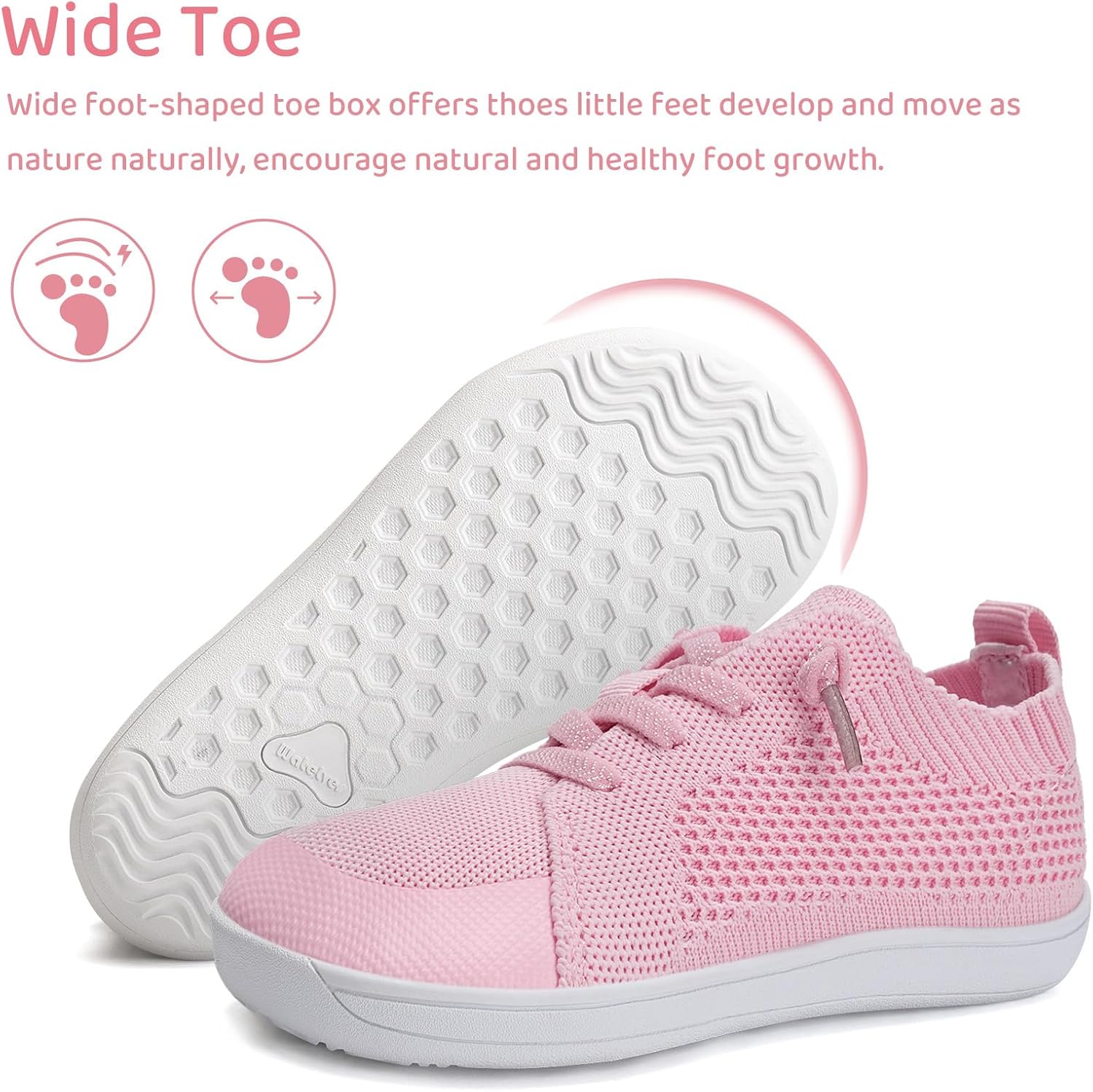 WateLves Toddler Little Kids Wide Barefoot Shoes Boys Girls Minimalist Sneakers Lightweight Breathable Walking Shoes | Naturally Splay | Flexible Fit - Image 4