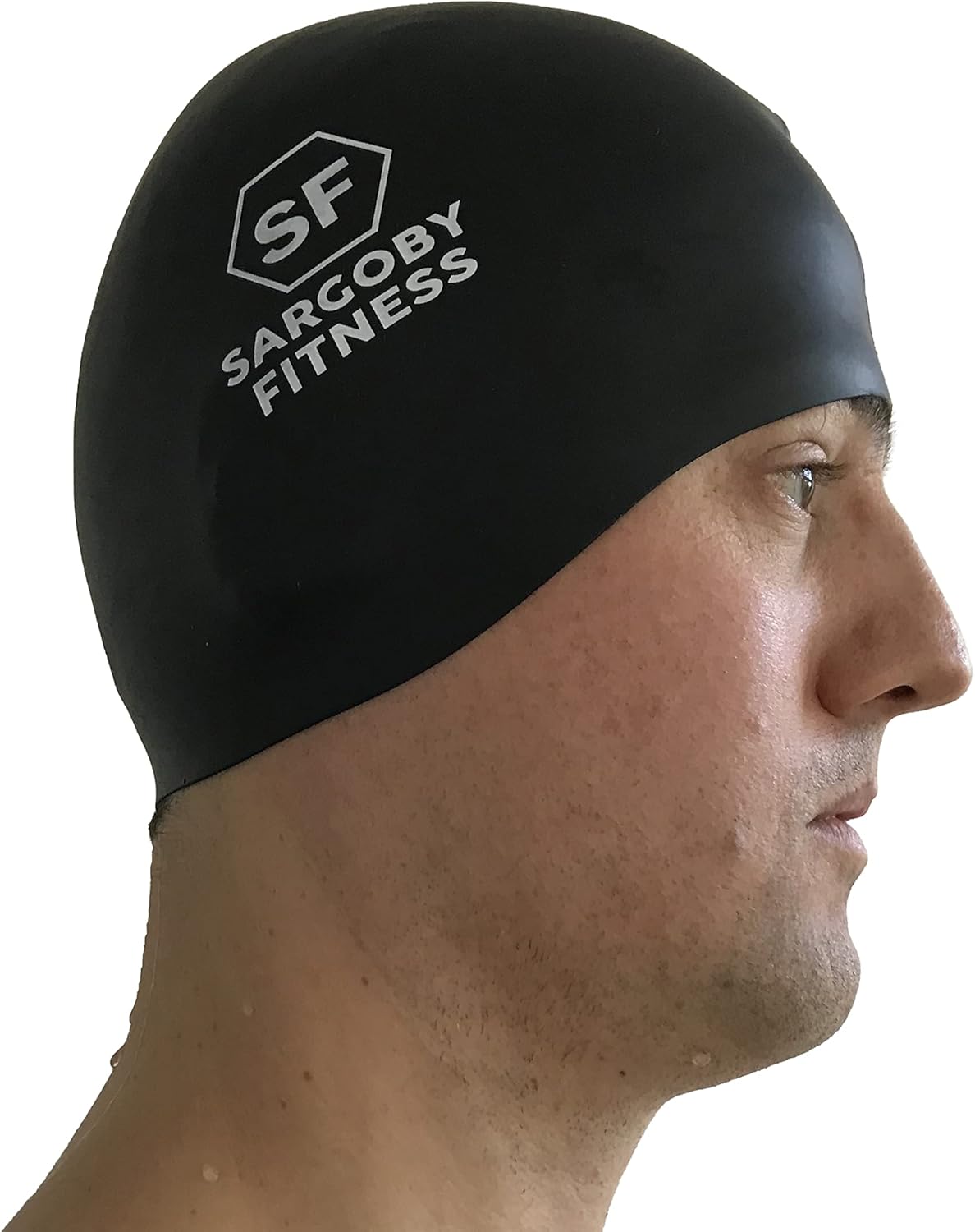 Sargoby Fitness UK Swim Cap Adult Standard-Size for Competitive or Recreational Swimmer Looking for more speed South Africa Rainbow Australia (Black)