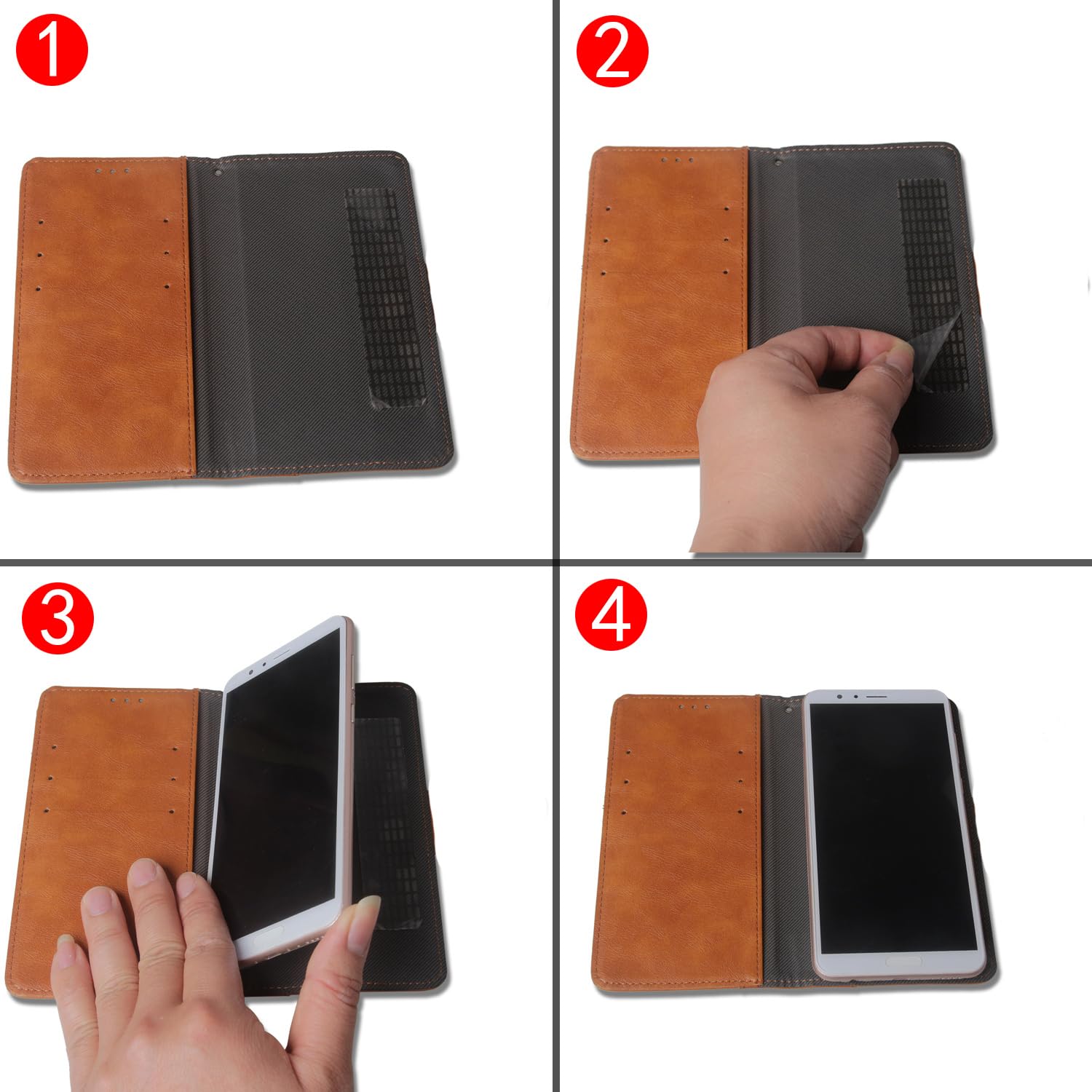 foto-kontor Custodia compatibile con Doro Aurora A30 Book Style Case Cover Smartphone protettiva Portafoglio per cellulare Borsa a libro Supporto per telefono nero