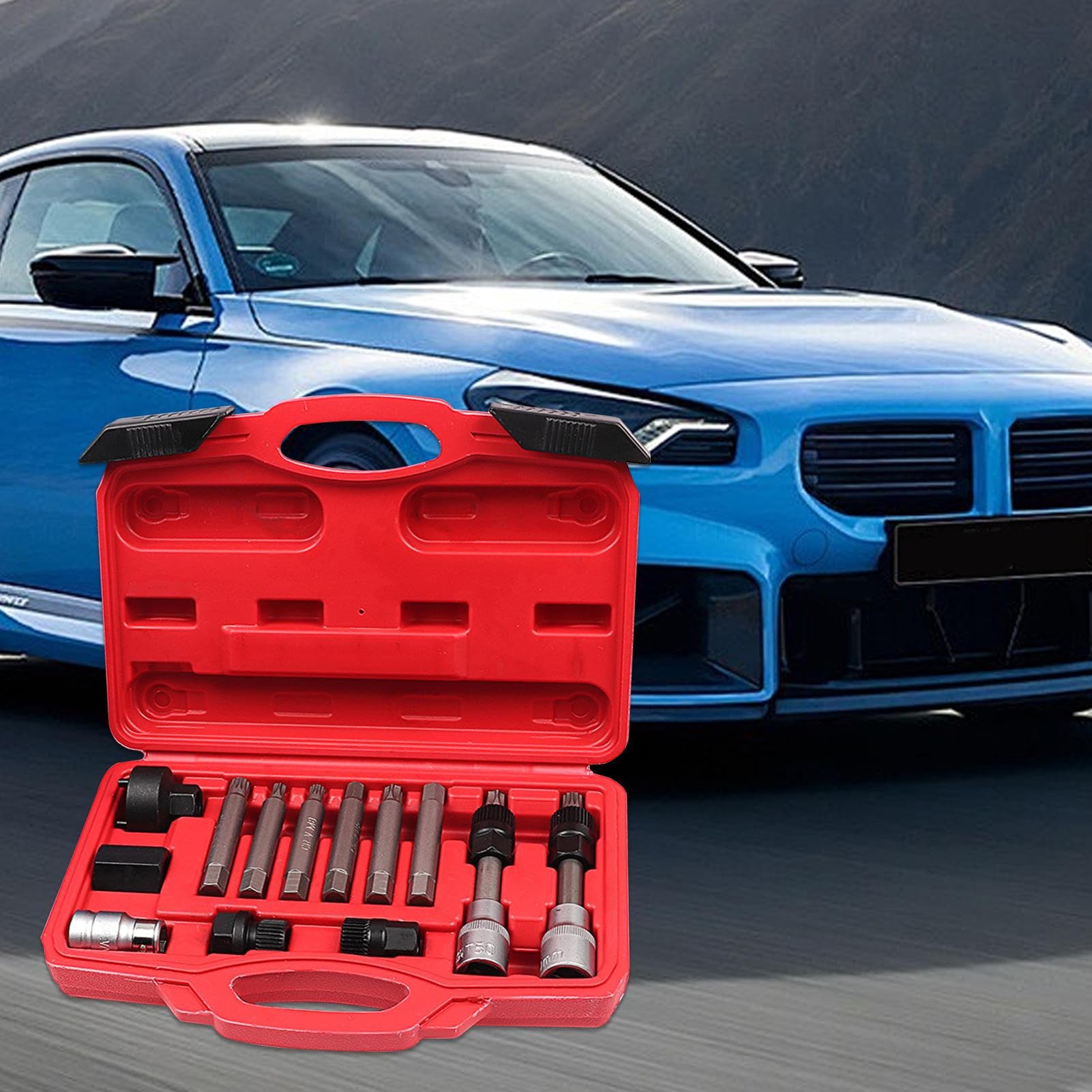 Extractor De Poleas Kit Llave Extractora Manual Ajustable | Instalador Poleas Coche Mantenimiento vehículo camión taller reemplazo correa motor