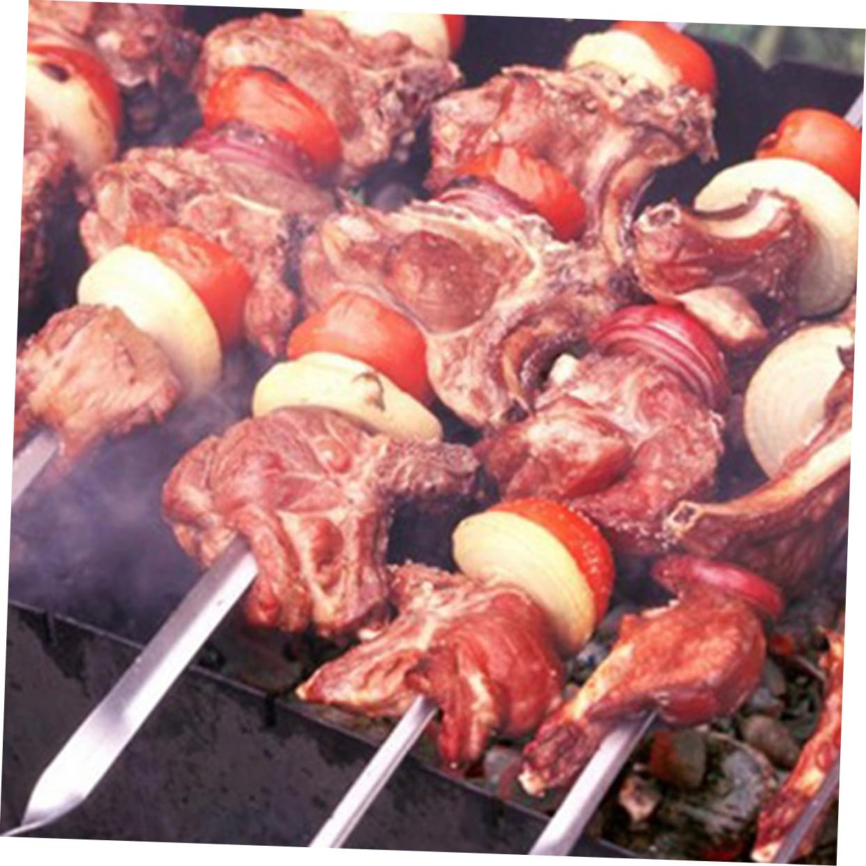 Spiedini Barbecue in Acciaio Inox, 50 Pezzi, Barra Larga