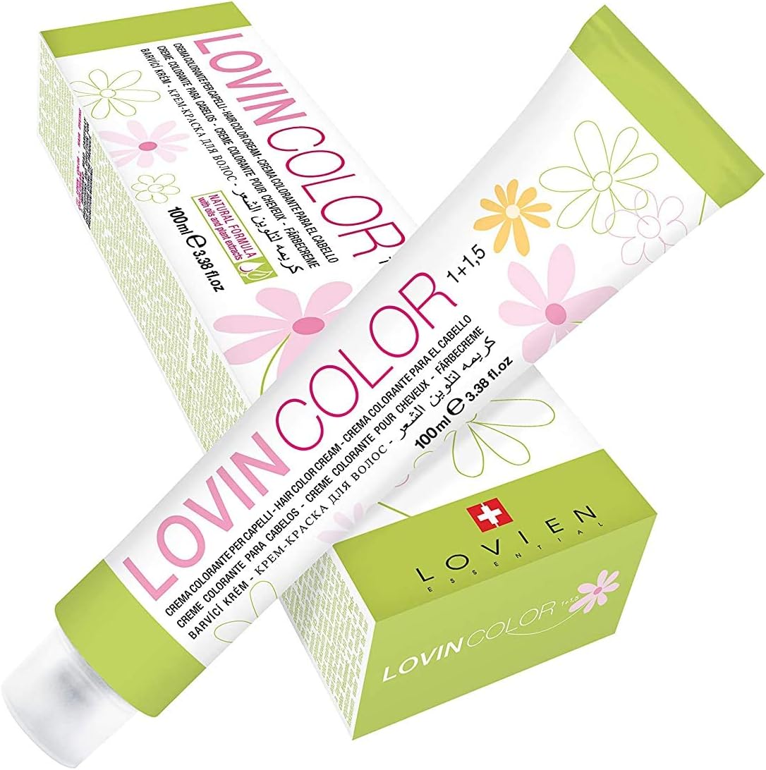 Essentials Lovin color Hair color cream No 9.0 Intense Ultra Light Blonde with Natural Plants Extracts of Aloe Vera,Olive Oil & Argan Oil