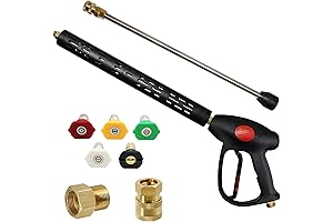 Twinkle Star 4000 PSI Replacement Pressure Washer Gun with Extension Wand and Nozzle Tips