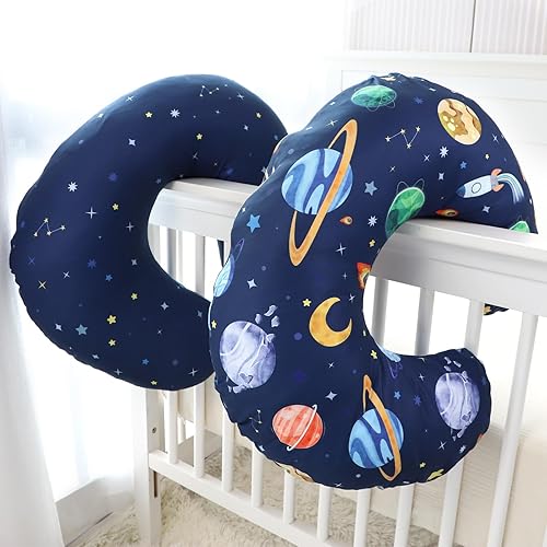 Miniatura 7 de Pea Pod Fundas de almohada de lactancia, paquete de 2 fundas suaves y adorables para almohadas de lactancia, cómodas fundas elásticas para almohadas