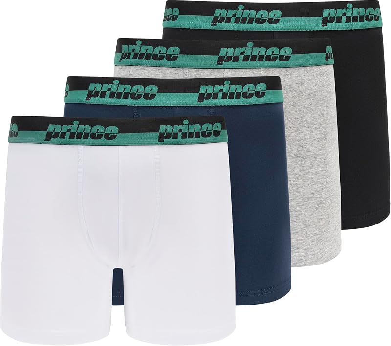 Pack de 4 calzoncillos bóxer elásticos de algodón para hombre, algodón suave, elástico activo, cintura cómoda