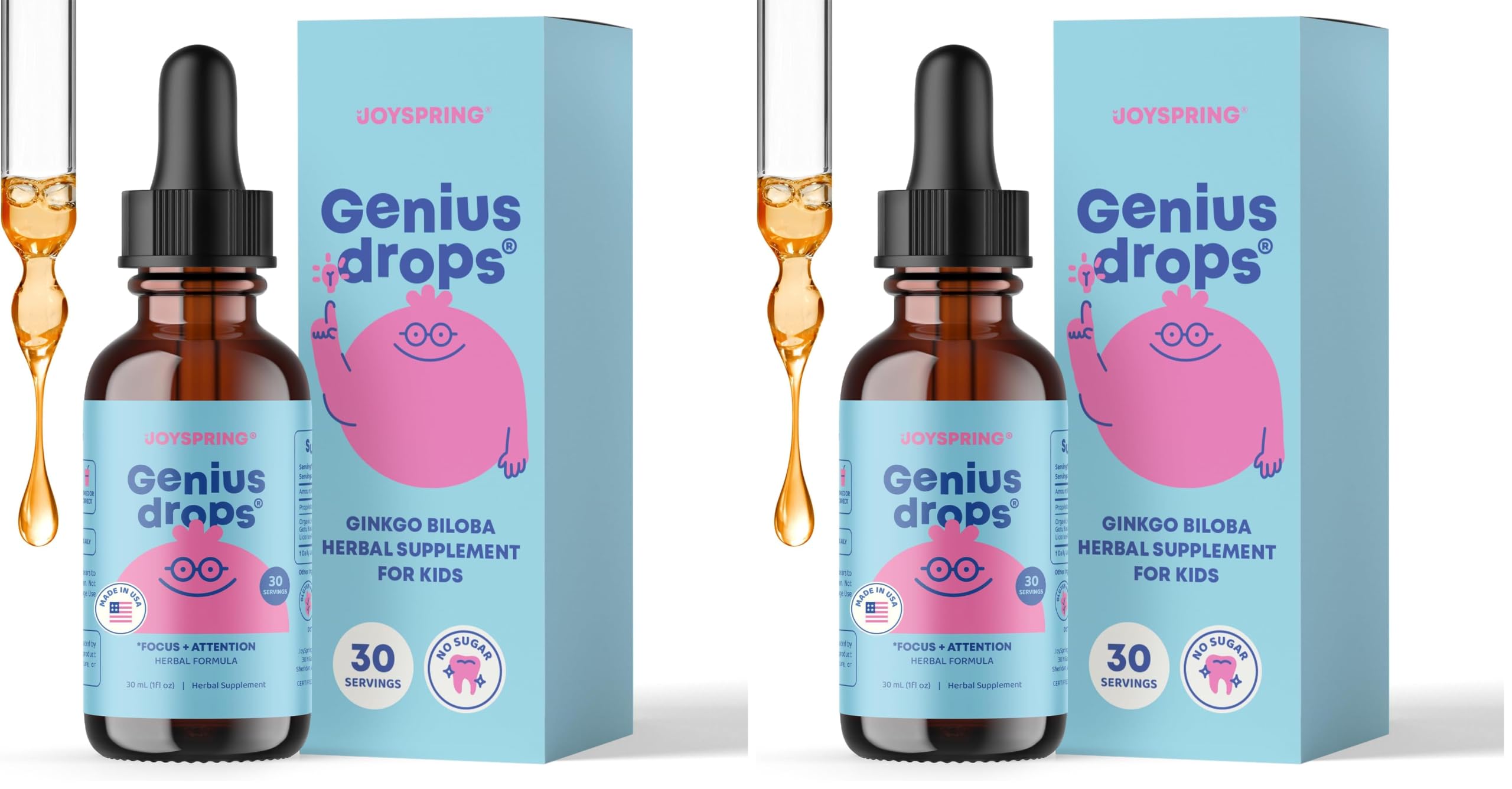 JoySpring Genius Kids Focus Drops, SmartBerry Vanilla, 30 Servings — Amazon image 10