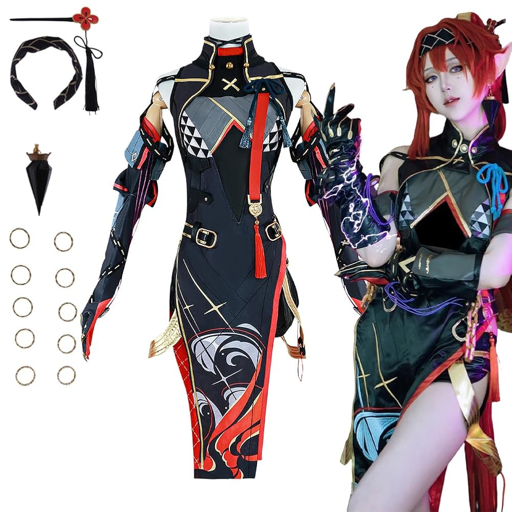 鳴潮 吟霖 コスプレ ウィッグ付き フルセット 高品質 Amazon.co.jp: ウィッグ付き 鳴潮 インリン 吟霖 コスプレ衣装