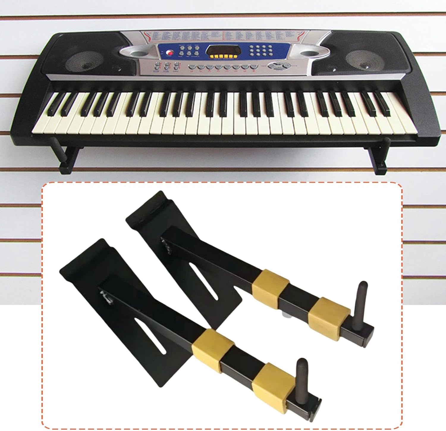 Simhoa Electronic Keyboard Stand Bracket Display Rack Adjustable Easy Installation Metal Telescopic Arms Musical Keyboard Mount , Style C