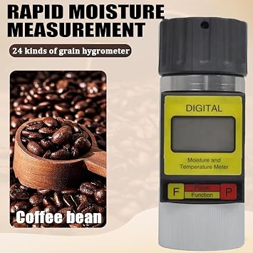 Portable Mini Cup Grain Moisture Meter for Coffee,Cocoa,Rice,Wheat 25 Kinds Grains Moisture Tester Wiht 99 Groups Data Storage