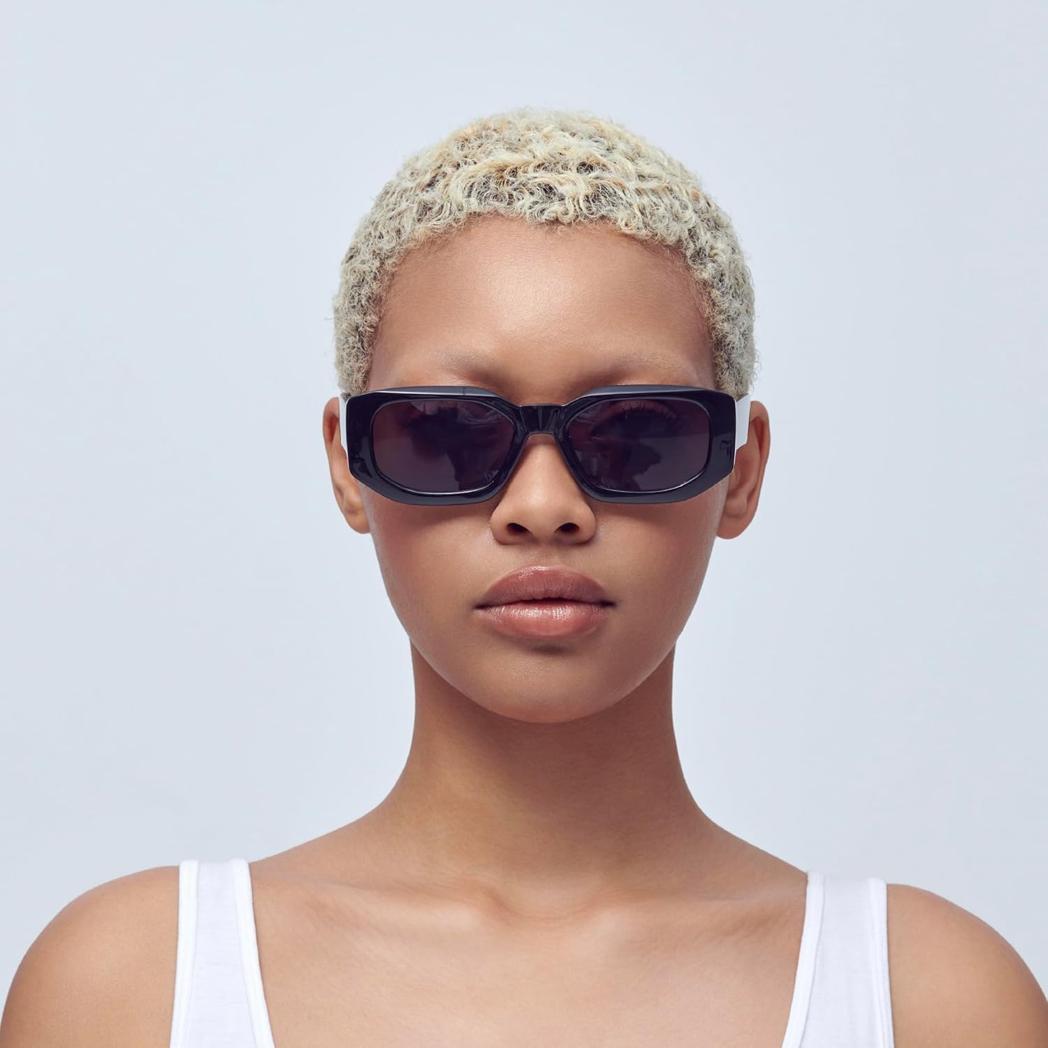 Mad Shade Sunglasses for Men & Women, Modern Classic Square Retro Fashion Shade with UV400 Protection, Oversized Bold Black - Image 3