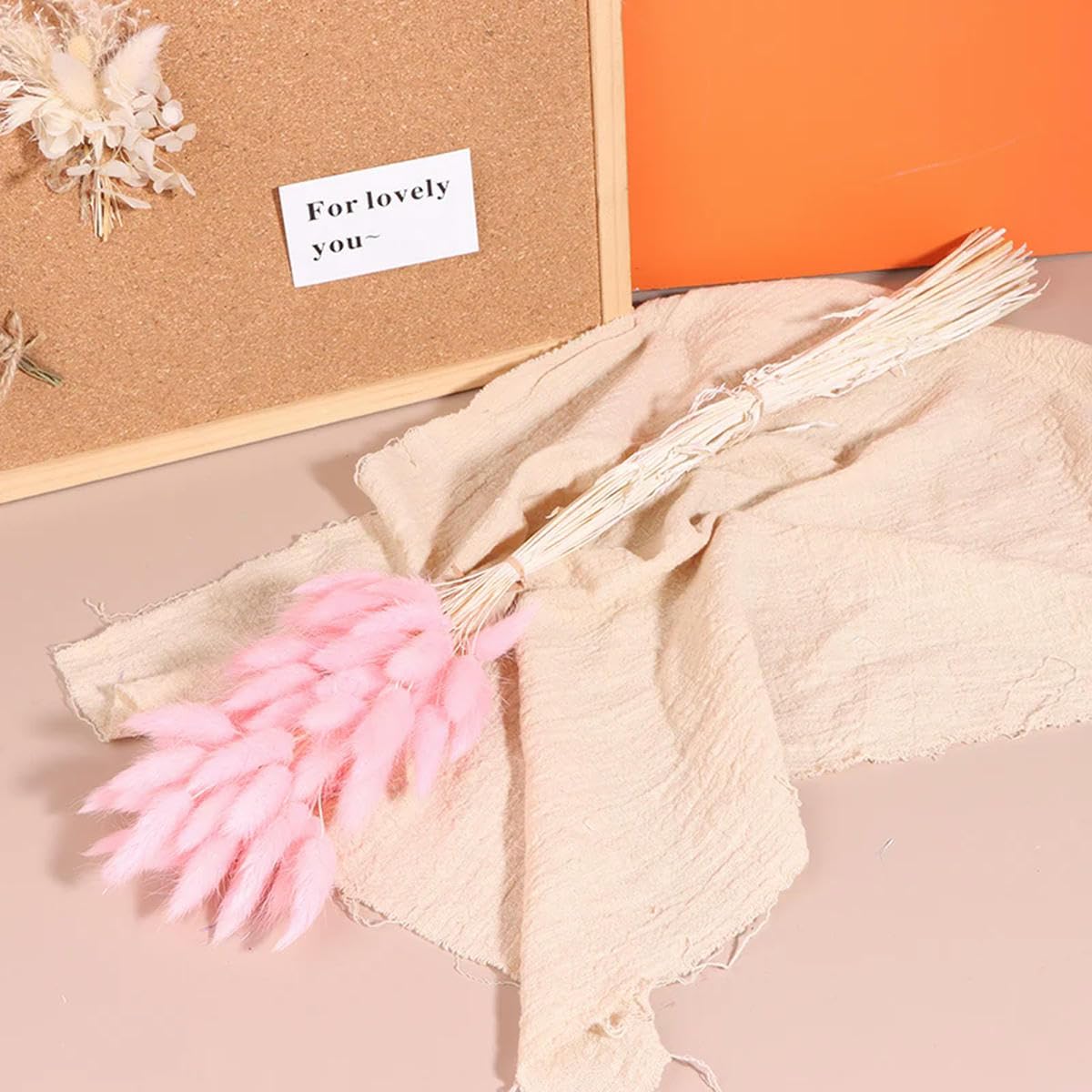 Lot de 50 Bouquets de Fleurs séchées en Forme de Queue de Lapin, décoration de fête de Mariage, Arrangement Floral Moelleux de Noël à Faire soi-même-22