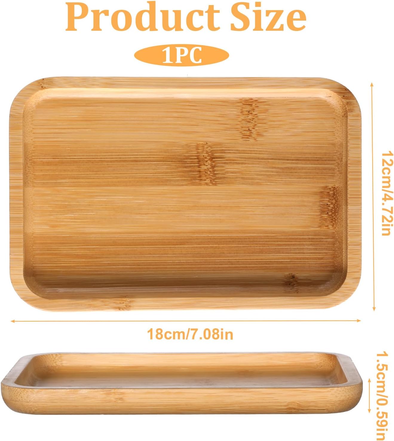 7.1 Inch Spoon Rest for Stove Top Bamboo, Rectangular Spoon Holder Utensil Kitchen Counter, Smooth Rest with Non Slip Silicone Feet for Spoons Spatulas Farmhouse