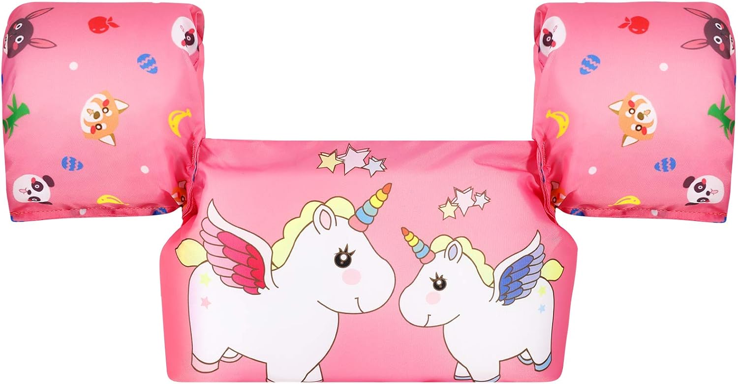 HeySplash Kids Swim Vest, Toddler Swim Arm Sleeves Learn-to-Swim Water Wings Swim Arm Band Floats with Adjustable Strap and Secure Buckle for 20-50 lbs - Pink Unicorn : Everything Else