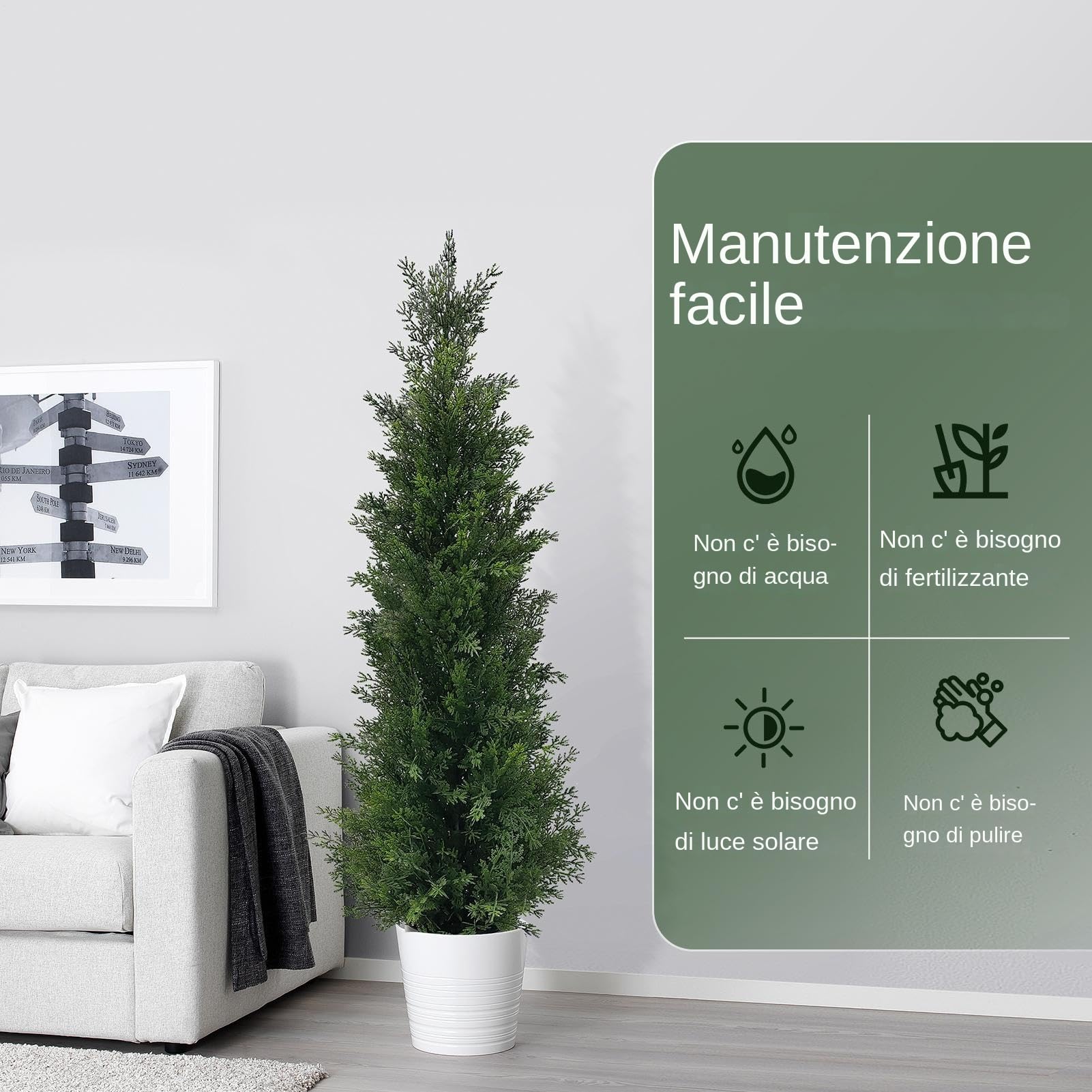 Fucice Cypress Tree, set topiaria esterno di 2 - Pines in finto cedro da 3 piedi,Protezione UV 2 pezzi Piante arbustive artificiali per casa, portico, patio, ingresso