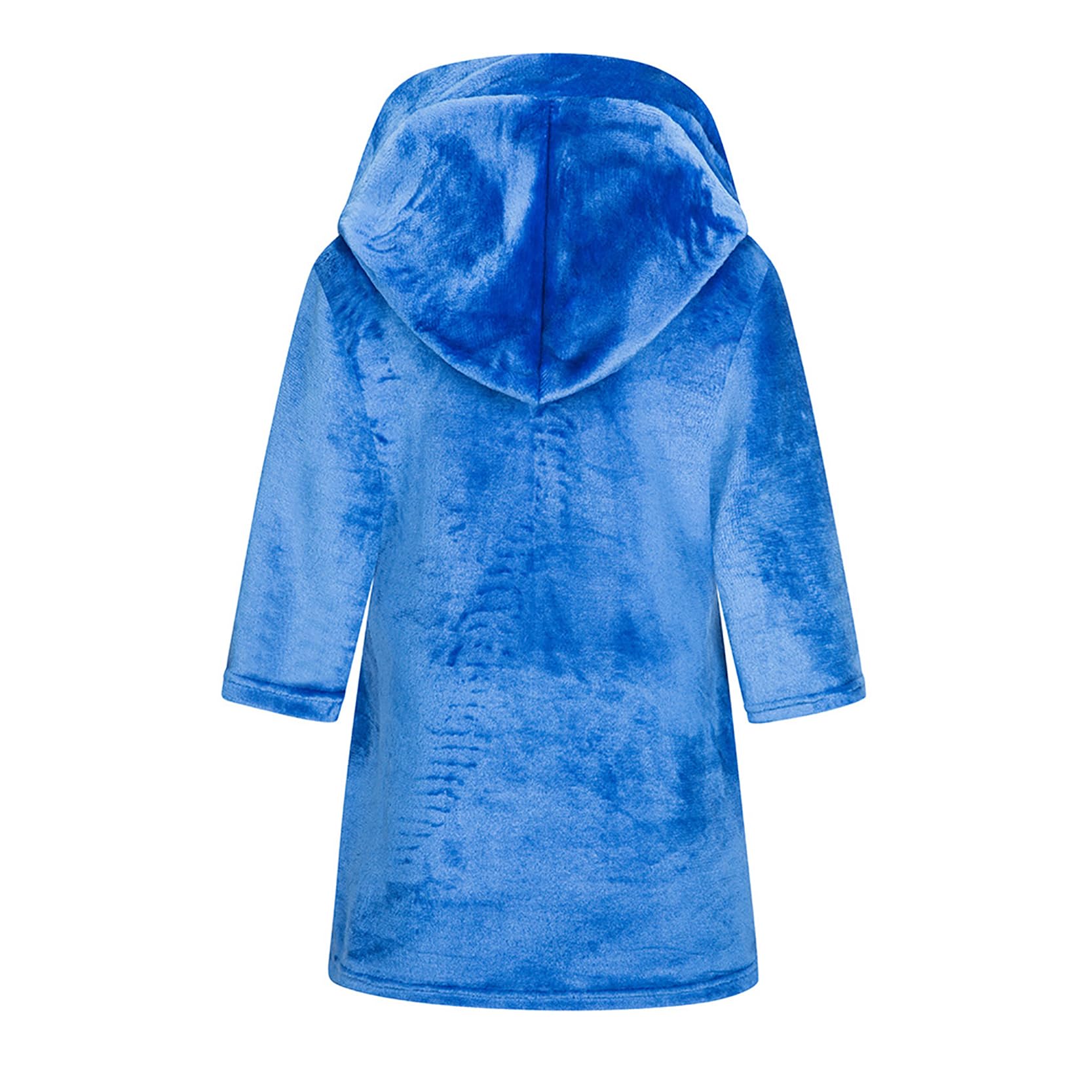 Peignoir de chambre pour filles - Couleur unie - Peignoir à capuche en flanelle polaire pour garçons