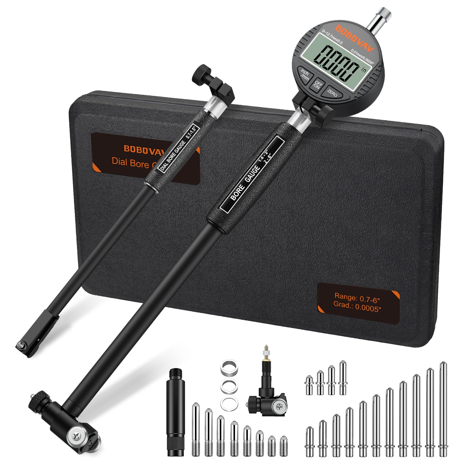 Digital Bore Gauge Set - 2-6" Range -10 Digital Bore Gauge Set - 2-6" Range -10