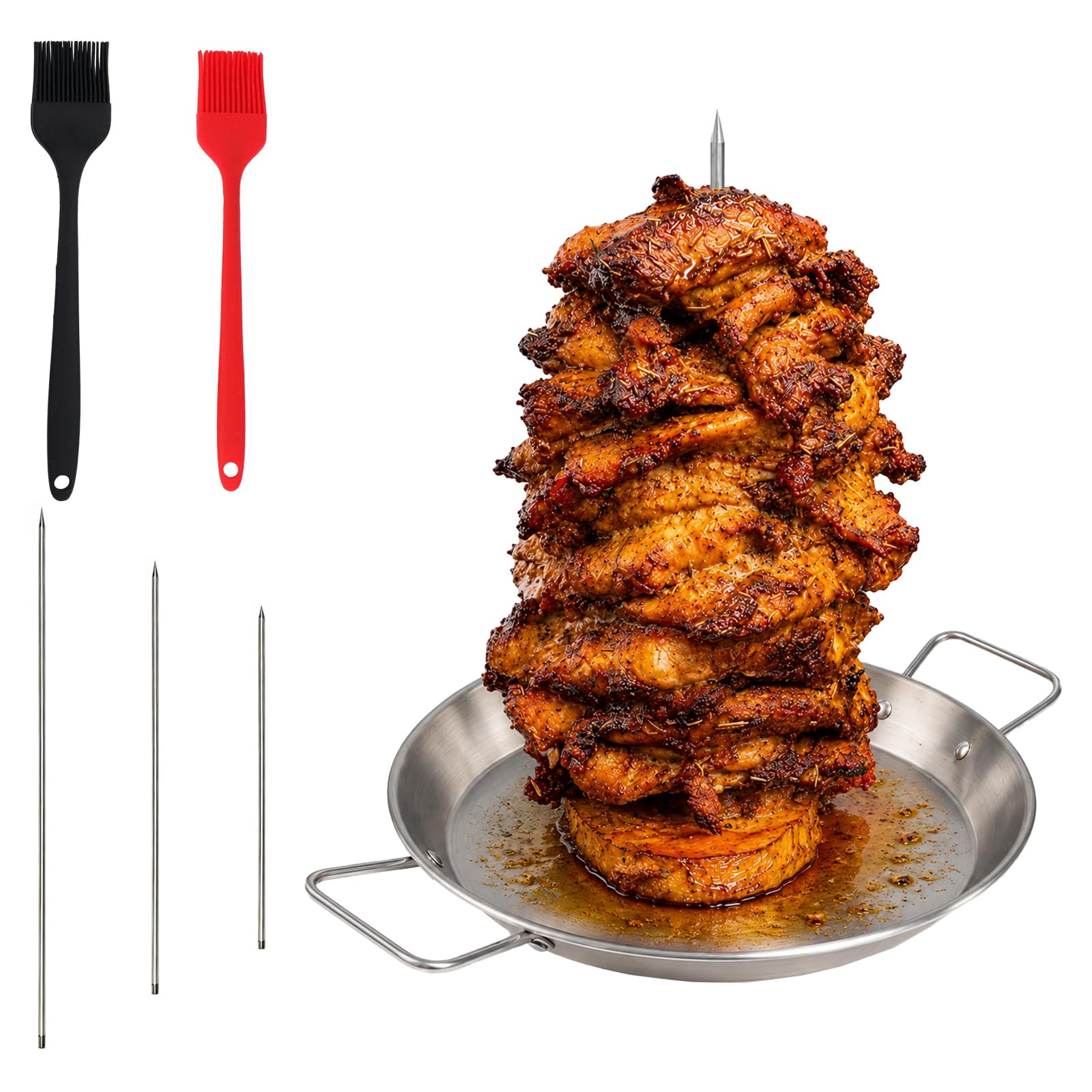 Spiedino Verticale Multifunzione per Barbecue Supporto per Kebab Turco