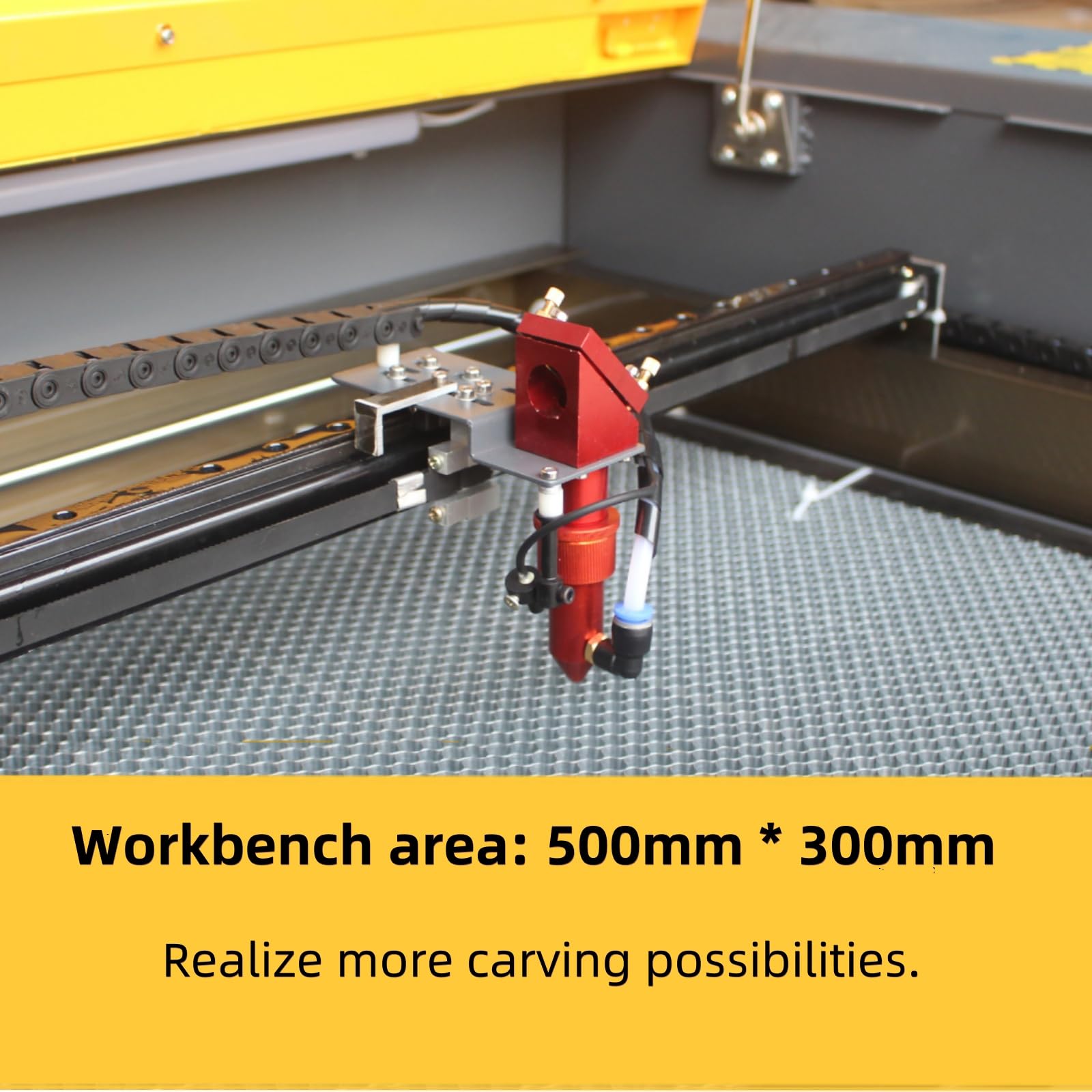 50 W Maszyna do grawerowania laserowego CO2, maszyna do grawerowania laserowego, 500 mm x 300 mm, grawerowanie laserowe, precyzyjne cięcie CO2, grawerowanie laserowe, drewno, akryl, skóra