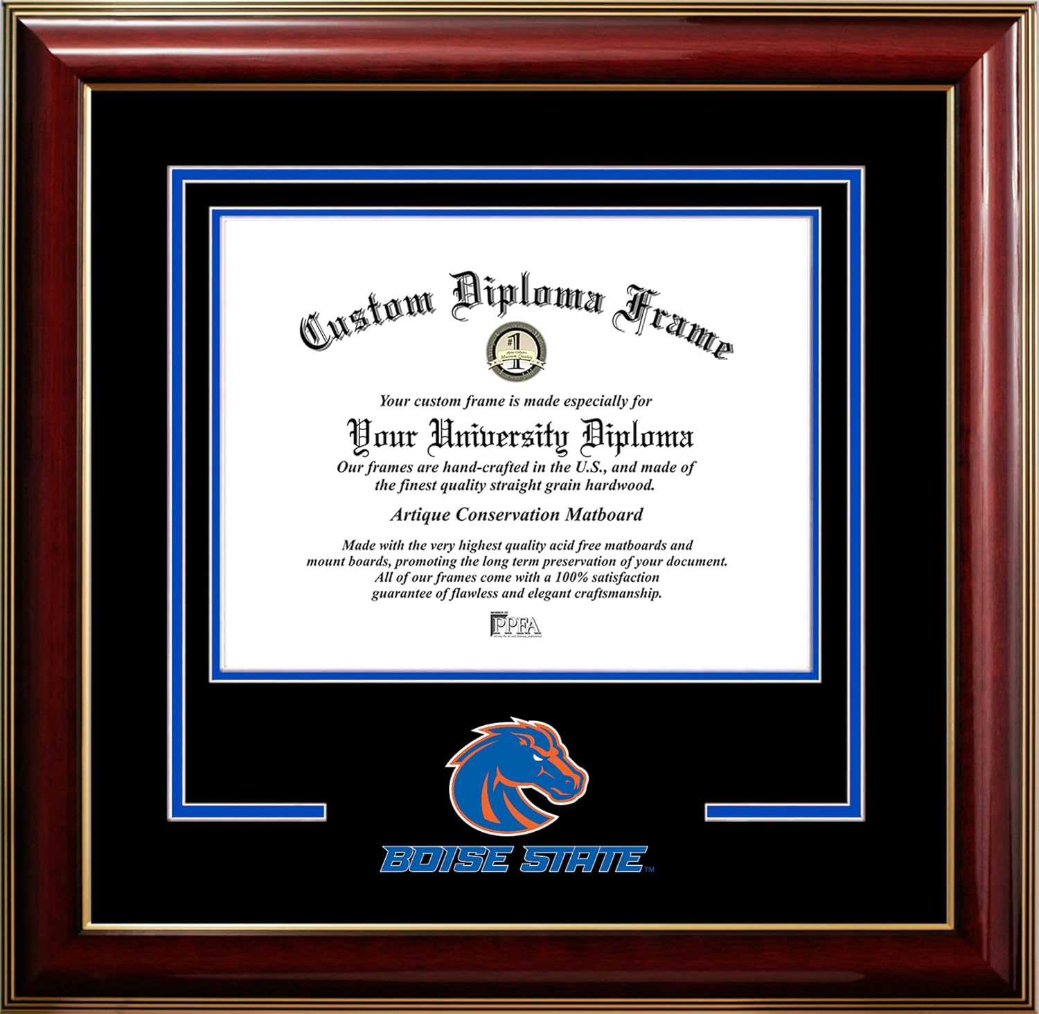 Campus Images Boise State University Broncos 11w x 8.5h Classic Spirit Logo Diploma Frame